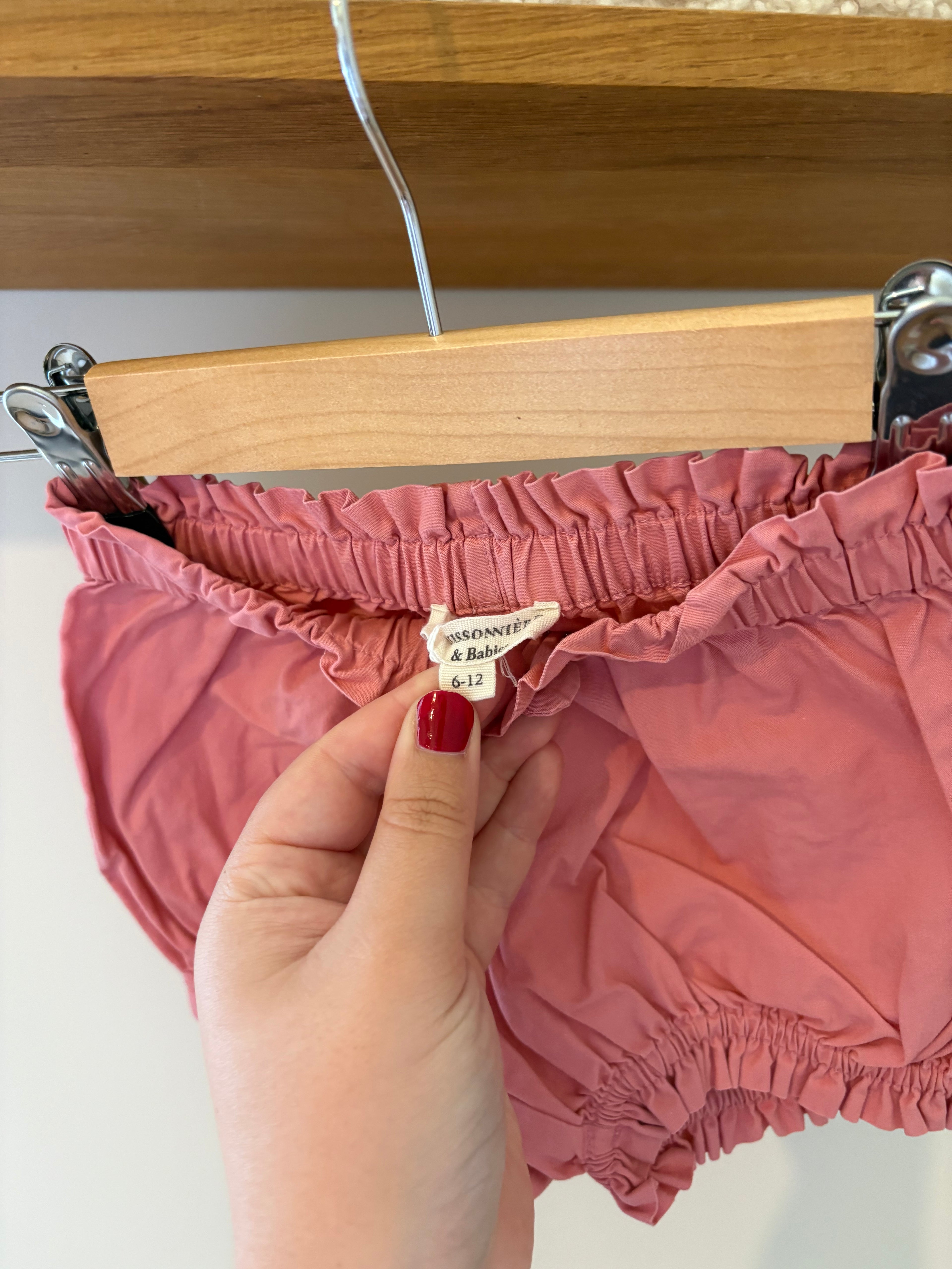 Buissoniere - roze shortje - 12M
