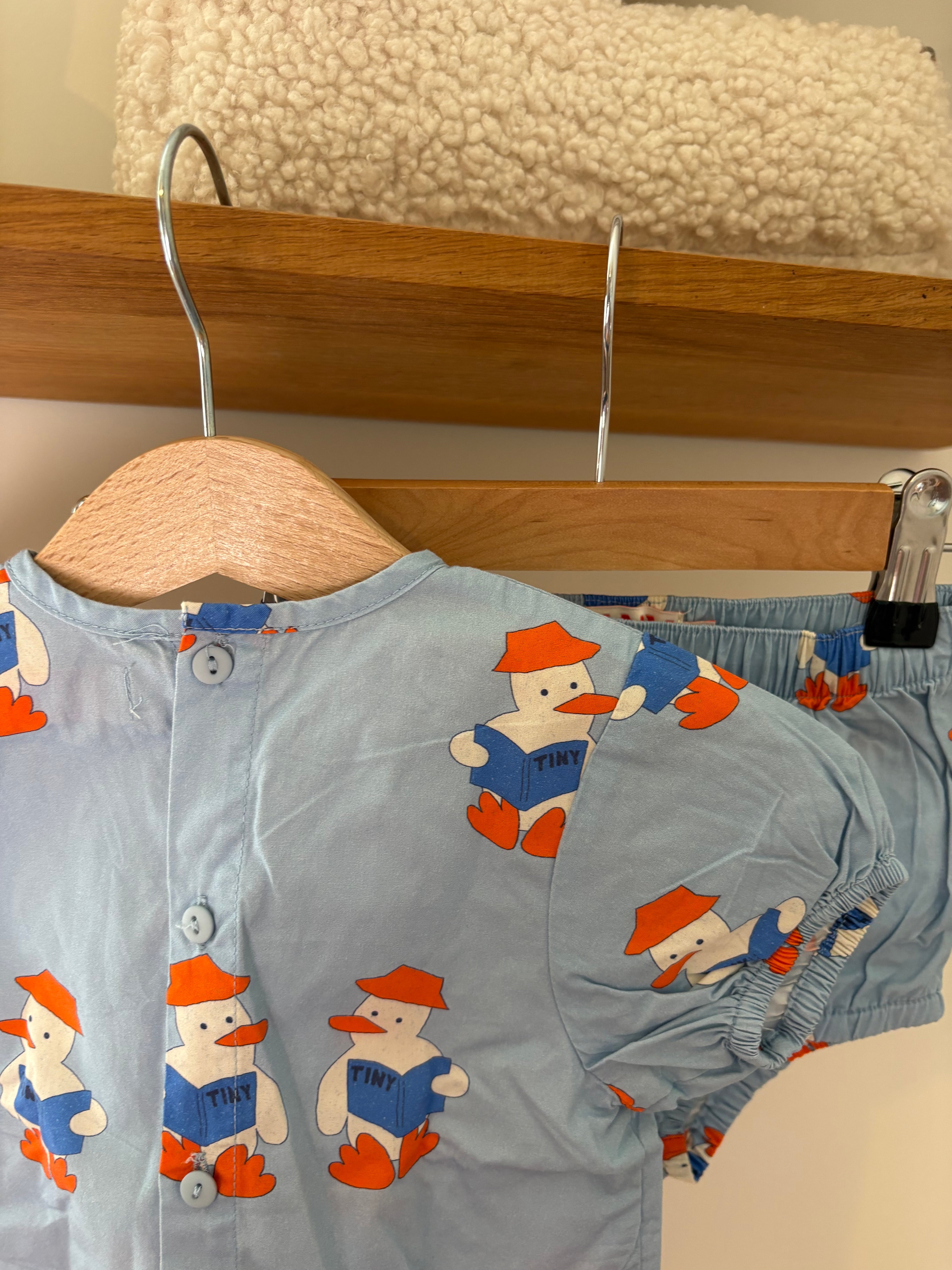 Tiny Cottons - blauw setje eend - 6M