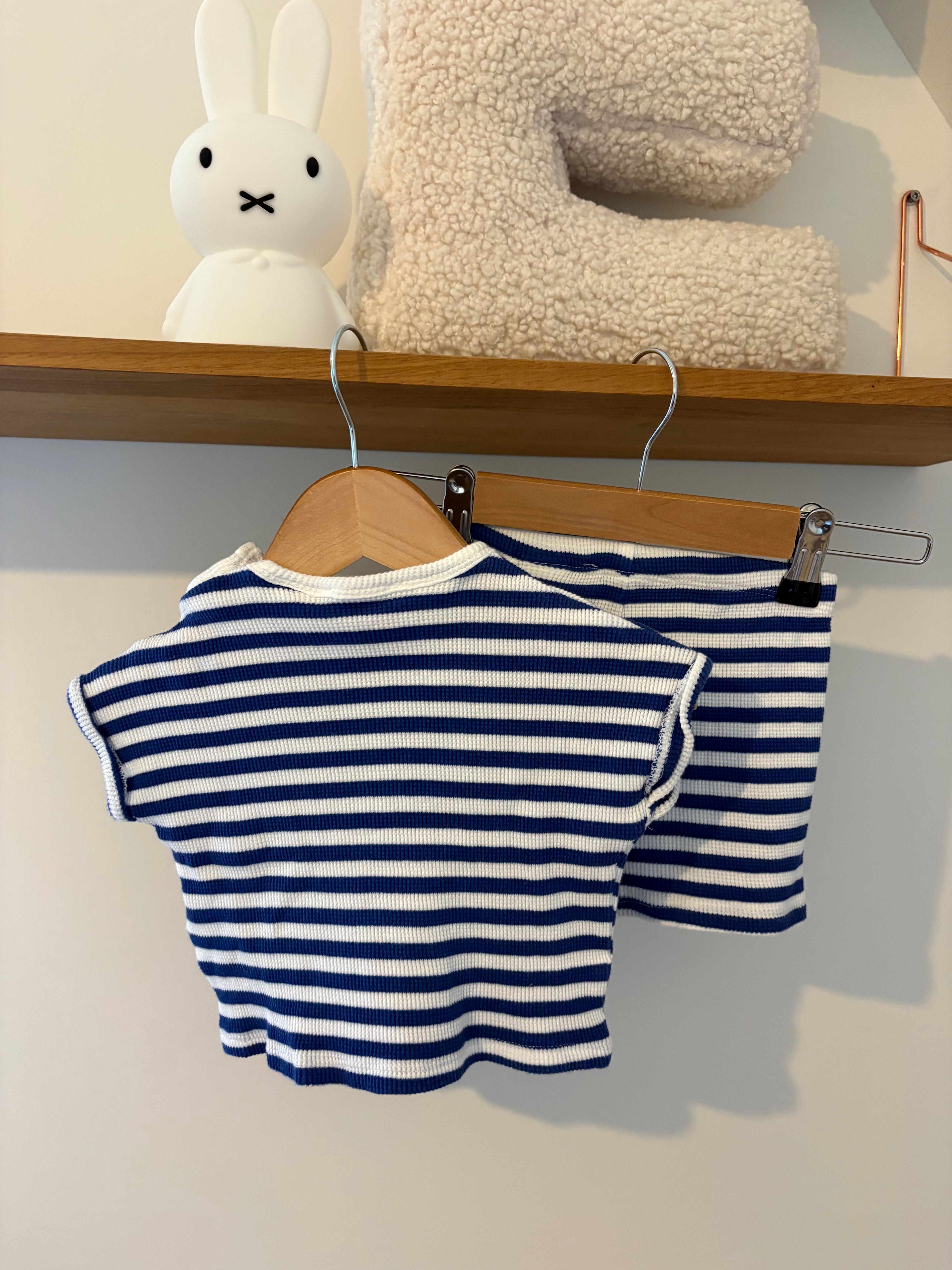 Zara - katoenen setje streepjes - 80