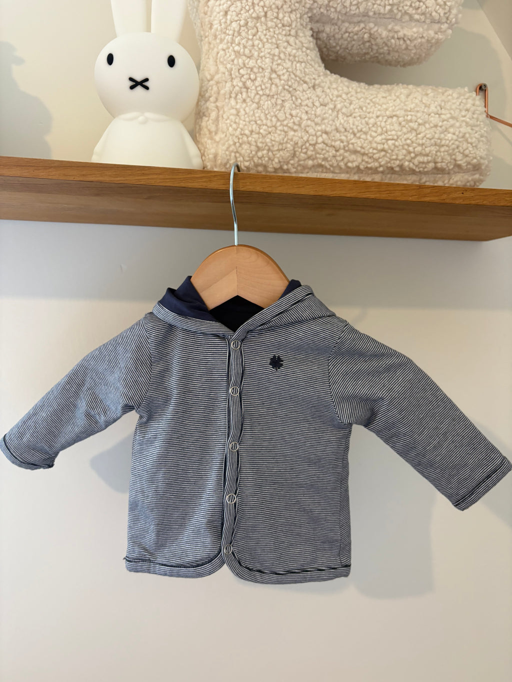 Noppies - marineblauw reversible jasje - 56