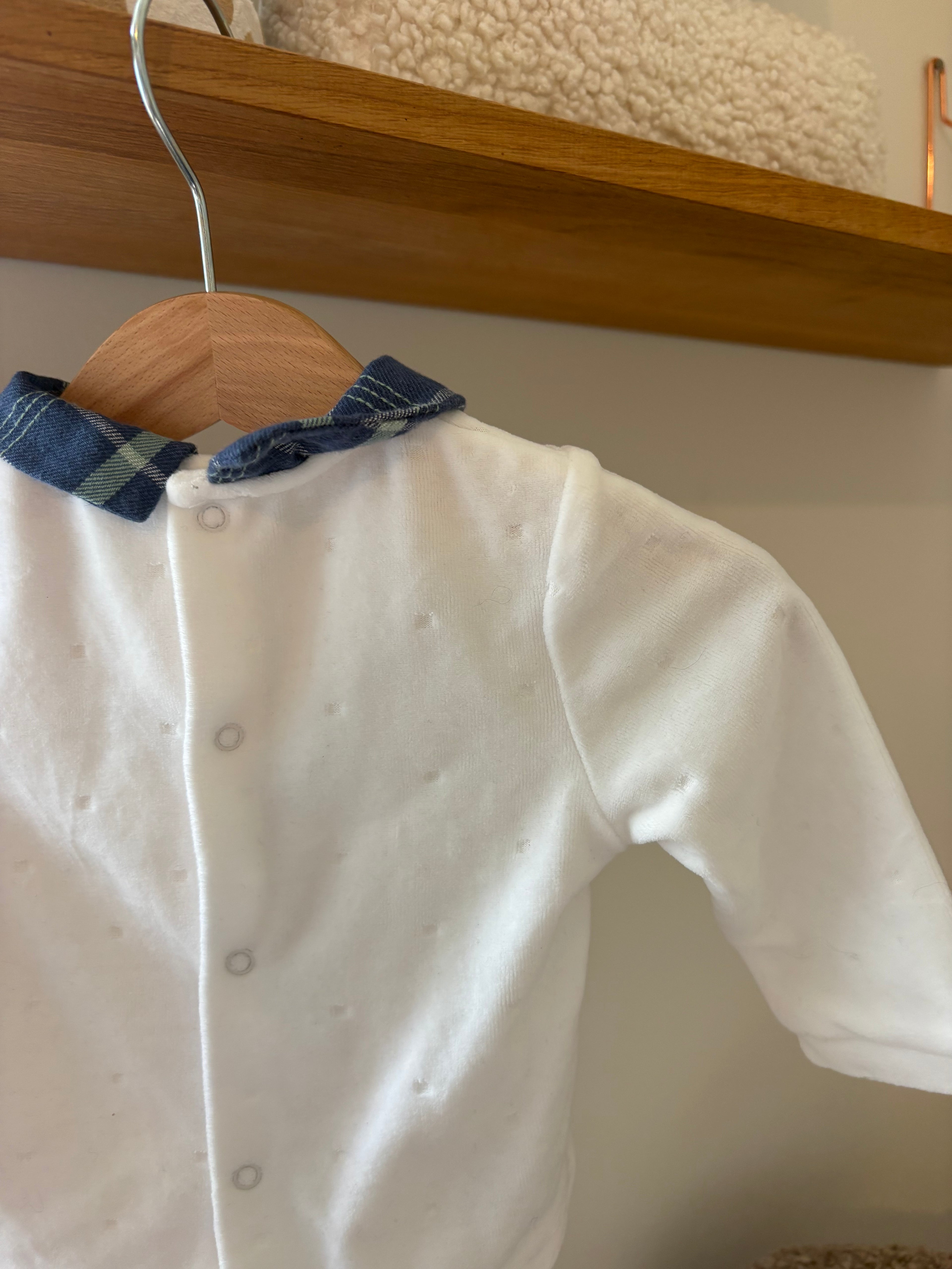 Mayoral - flanellen top met kraagje - 6M
