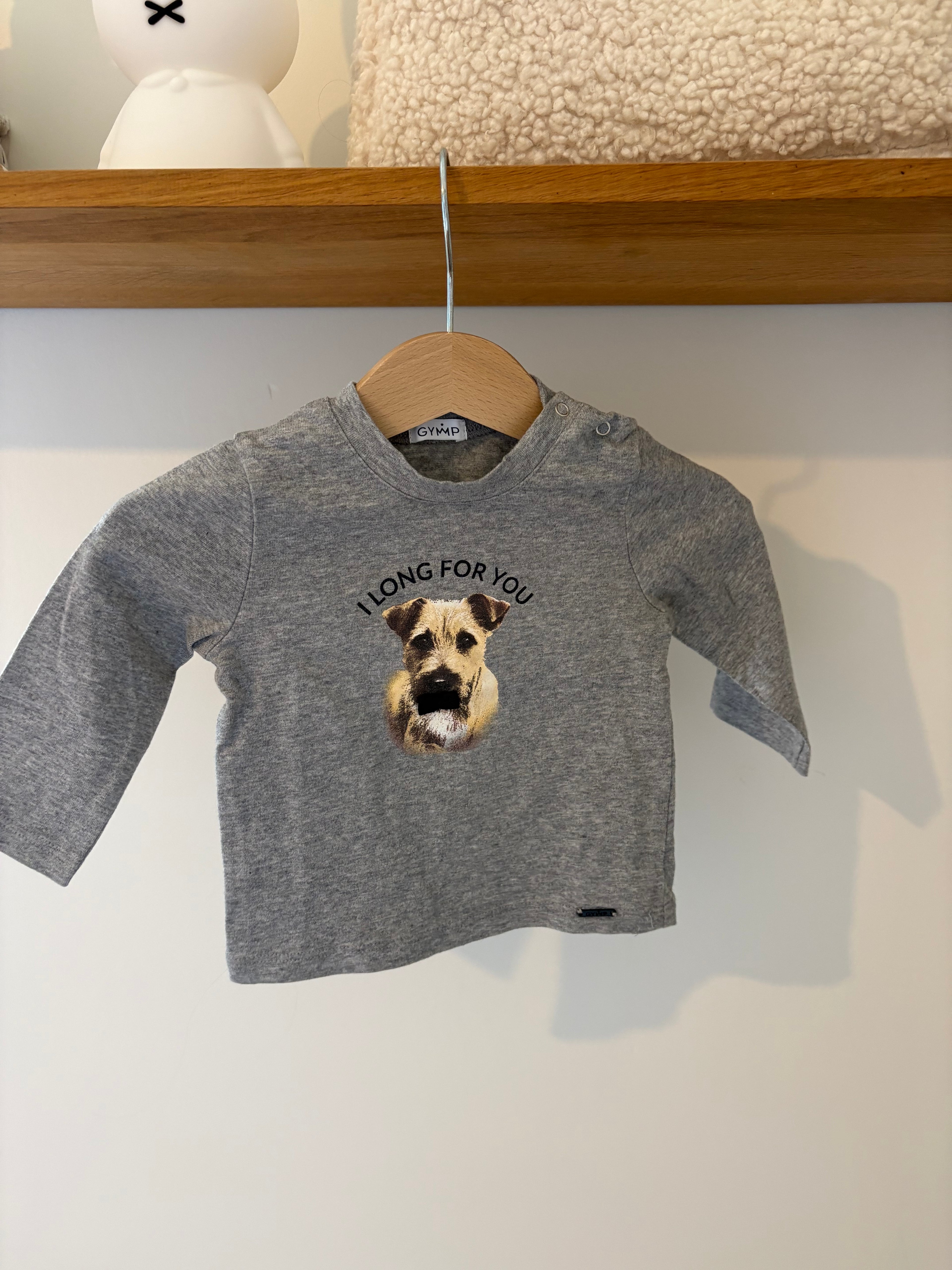 Gymp - tshirt lange mouwen hond - 62