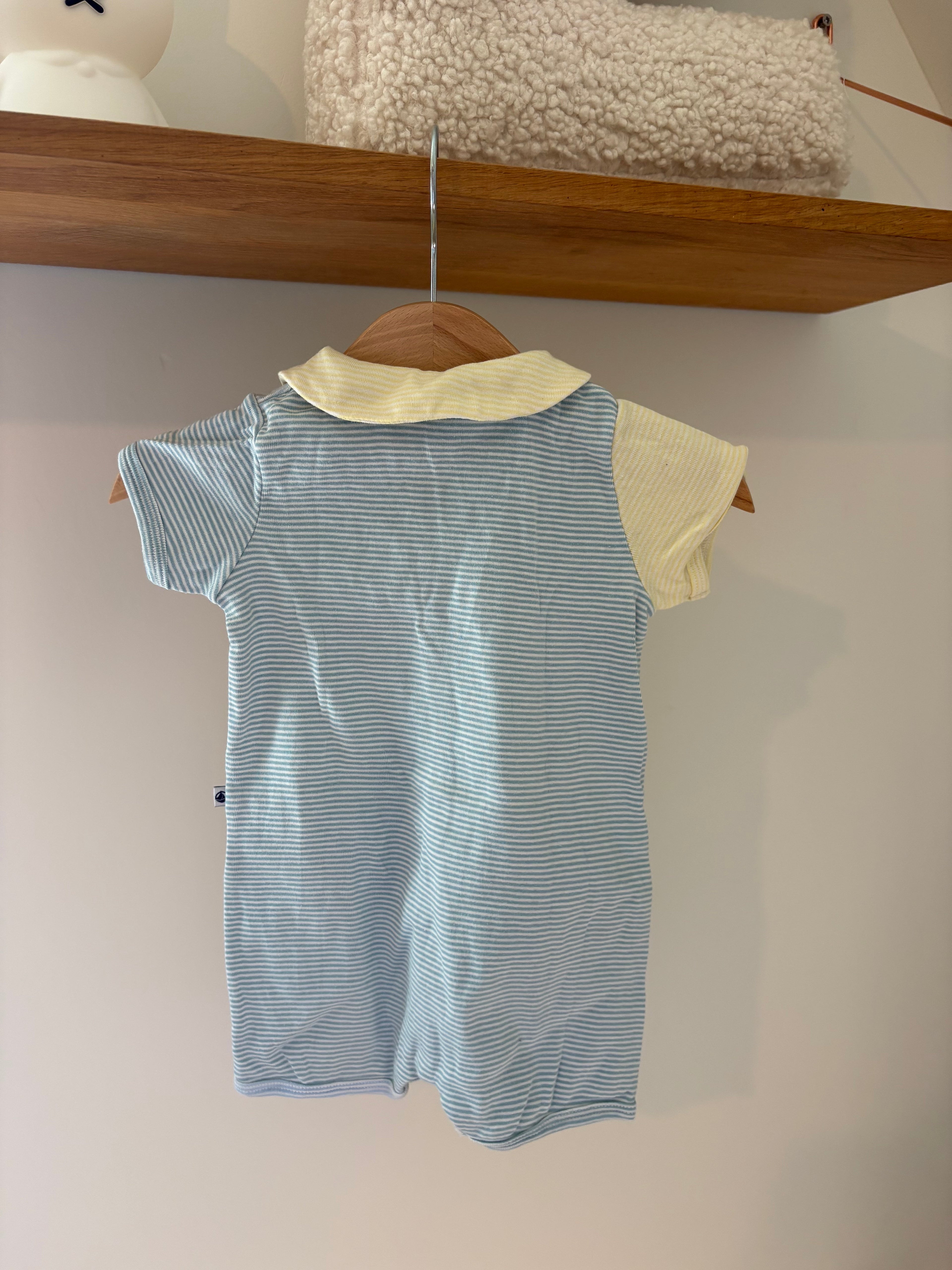 Petit Bateau - blauwgeel boxpakje - 6M