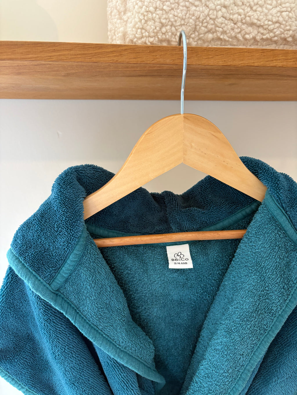 BB&Co - blauwe poncho/badjas - 2/4Y