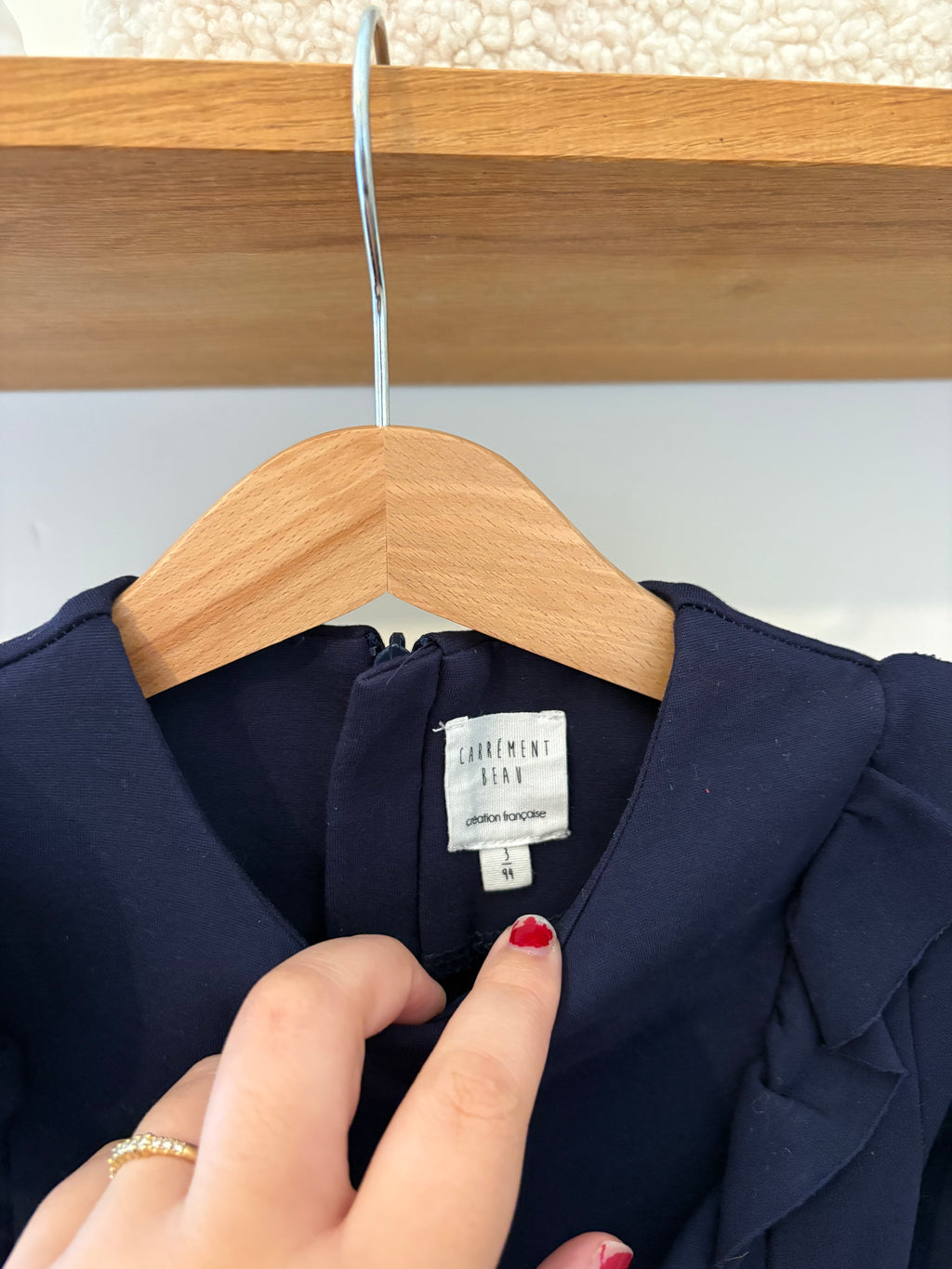Carrément Beau - blauw kleedje - 2/3Y