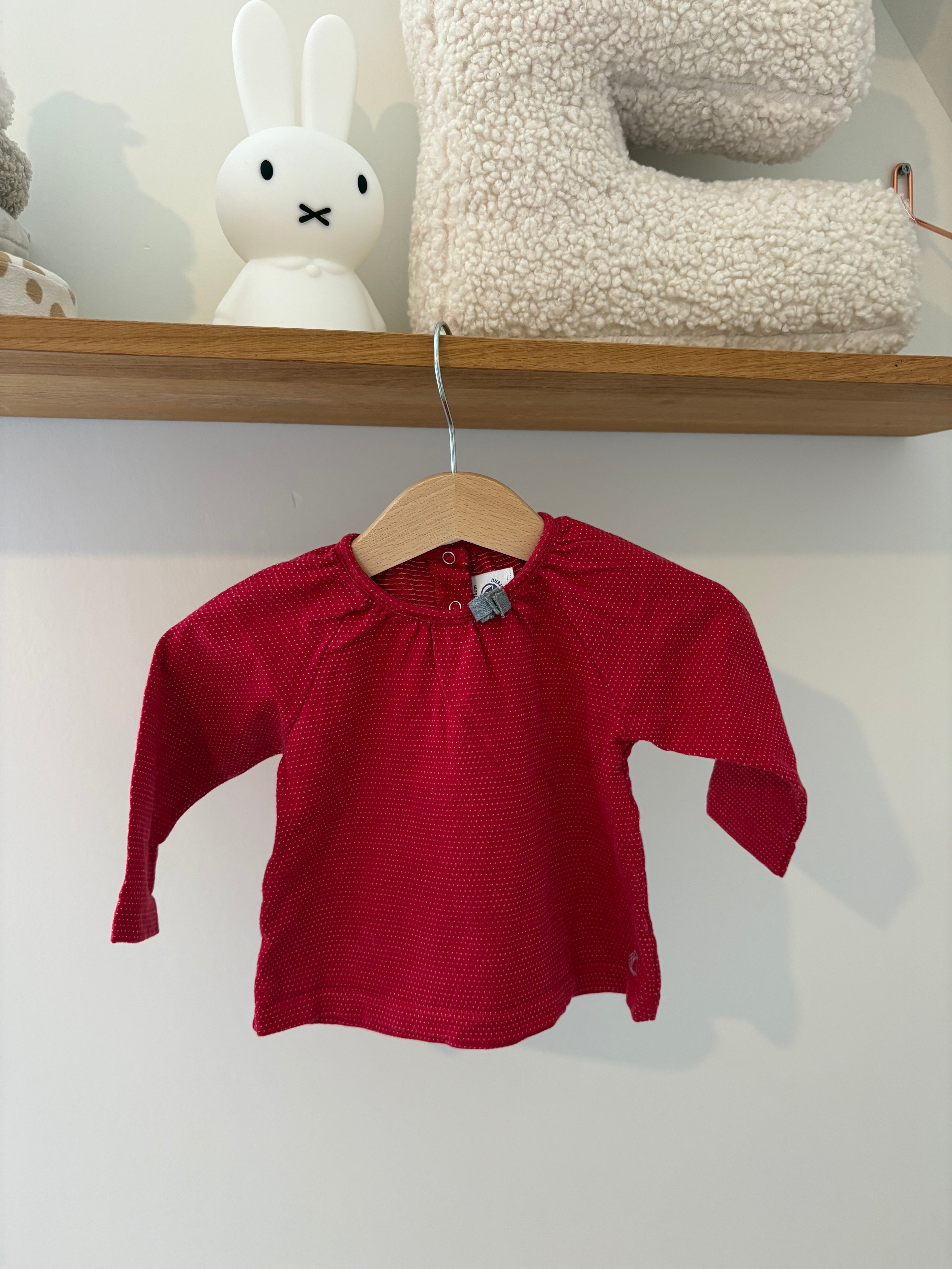 Petit Bateau - rode tshirt - 74