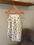 Vintage jurkje met fruitjes - 5/6Y