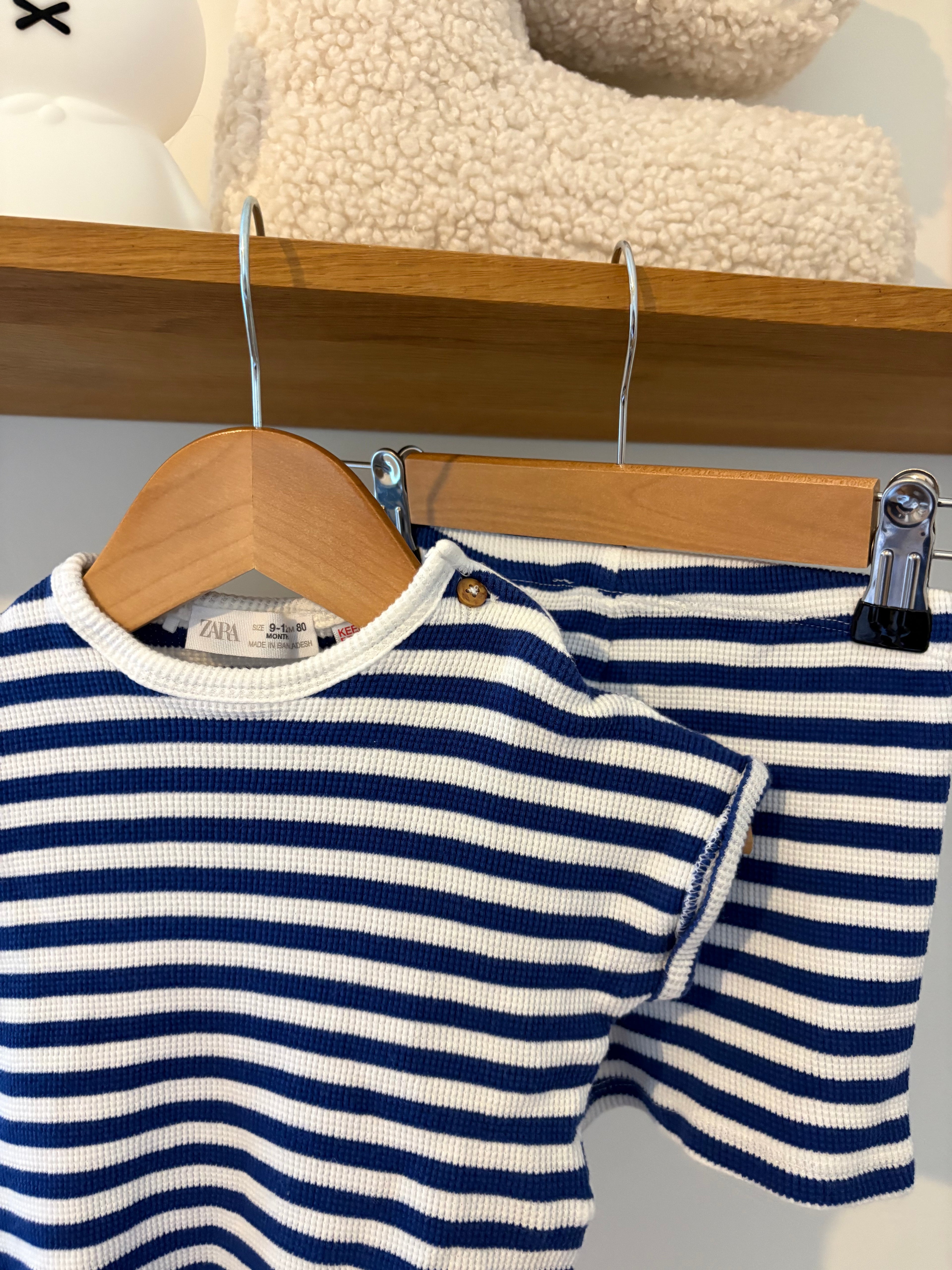 Zara - katoenen setje streepjes - 80