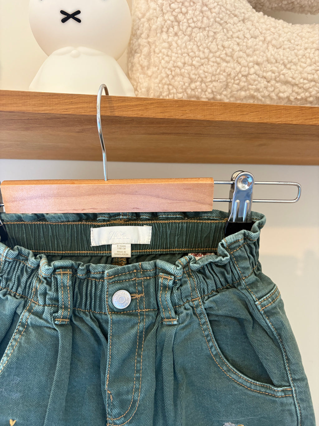 Zara - groene jeans - 116