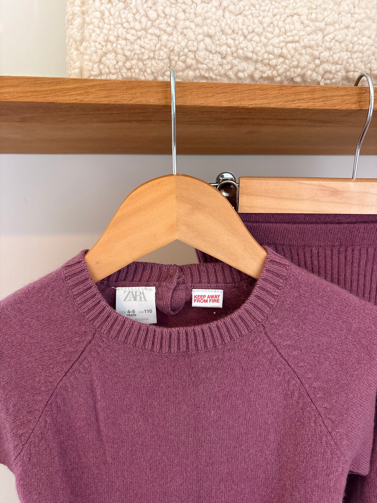 Zara - roze wollen setje - 5Y