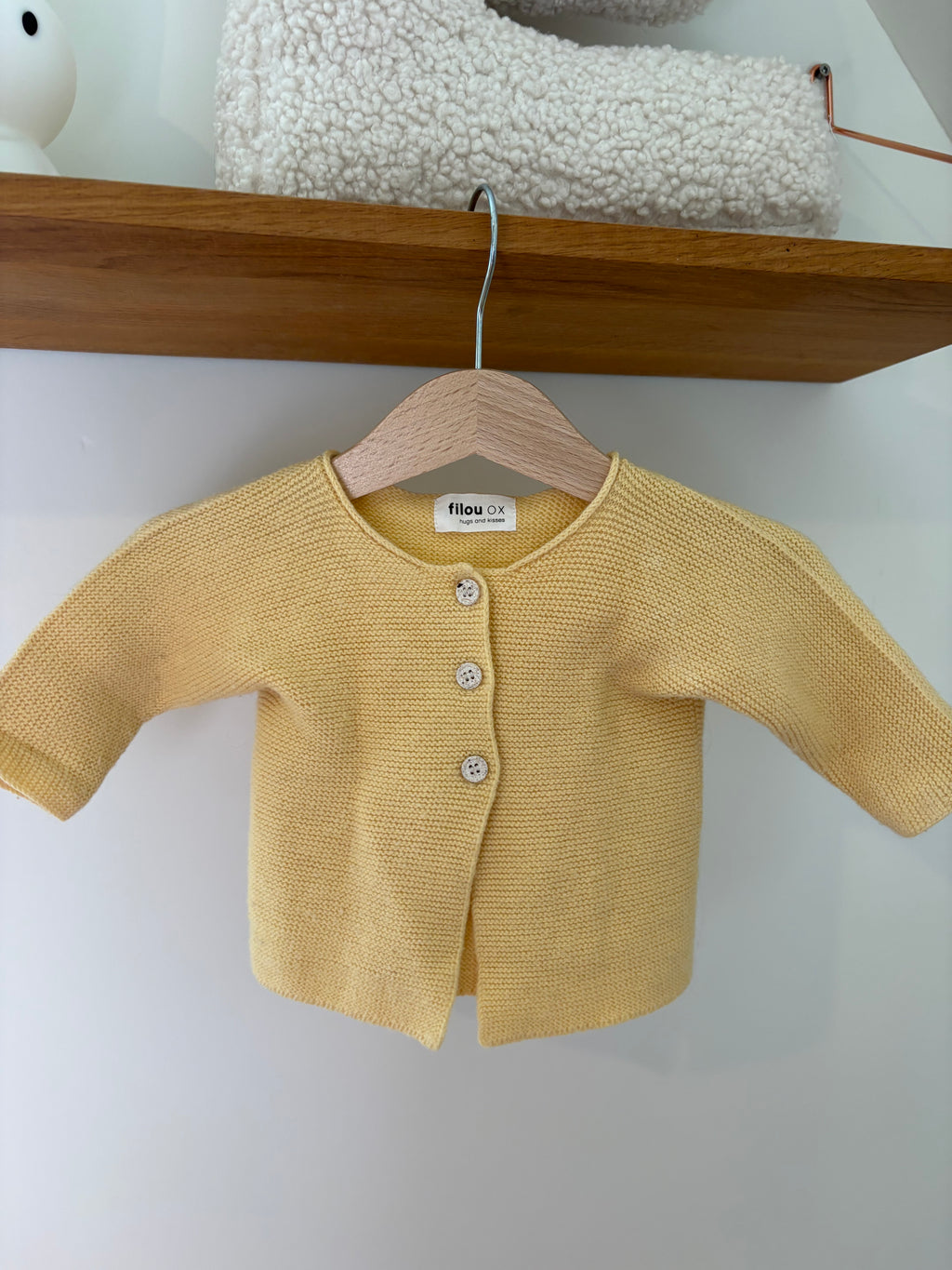 Filou& Friends - geel merinowool truitje - 1/4M