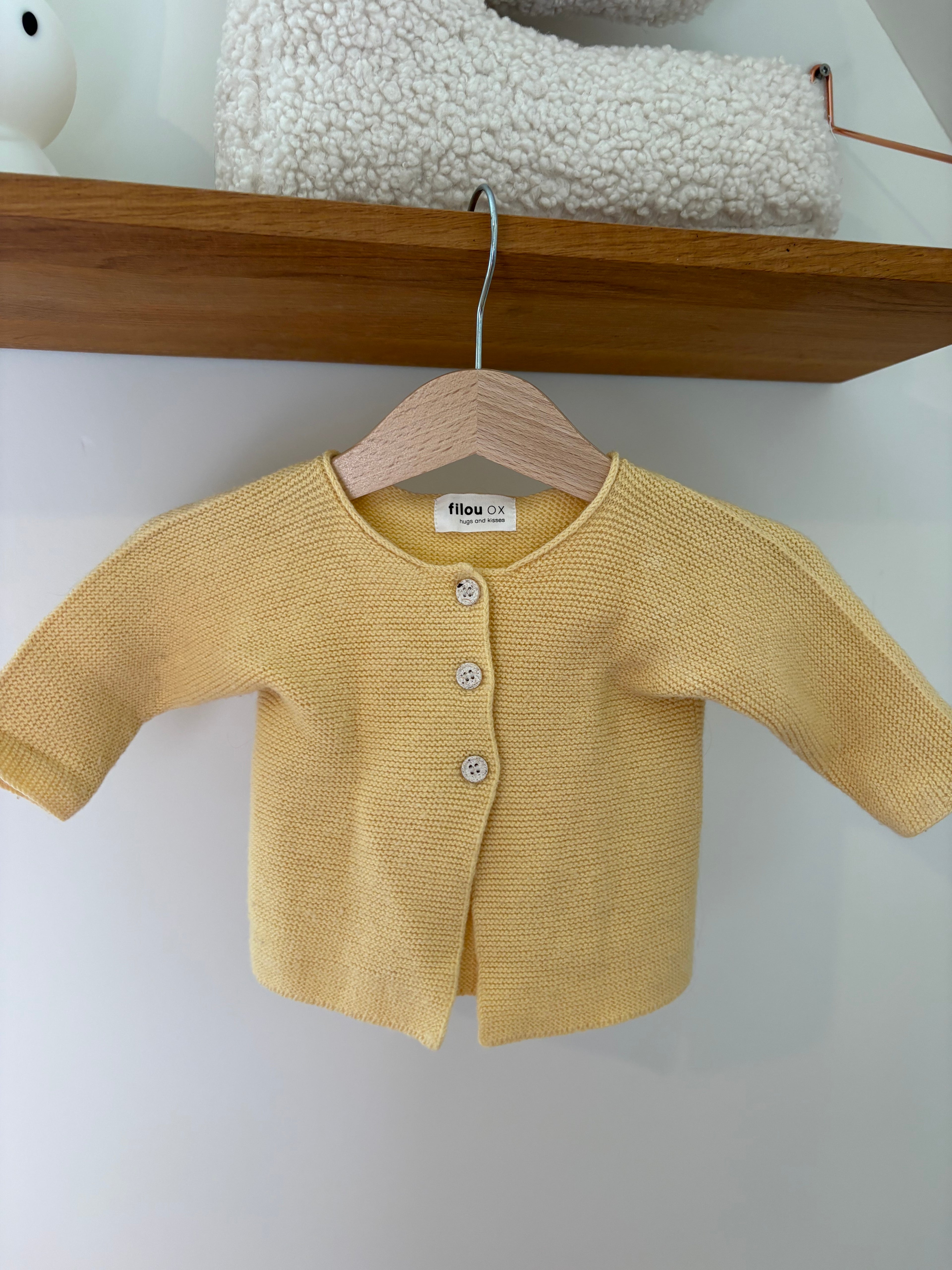 Filou& Friends - geel merinowool truitje - 1/4M