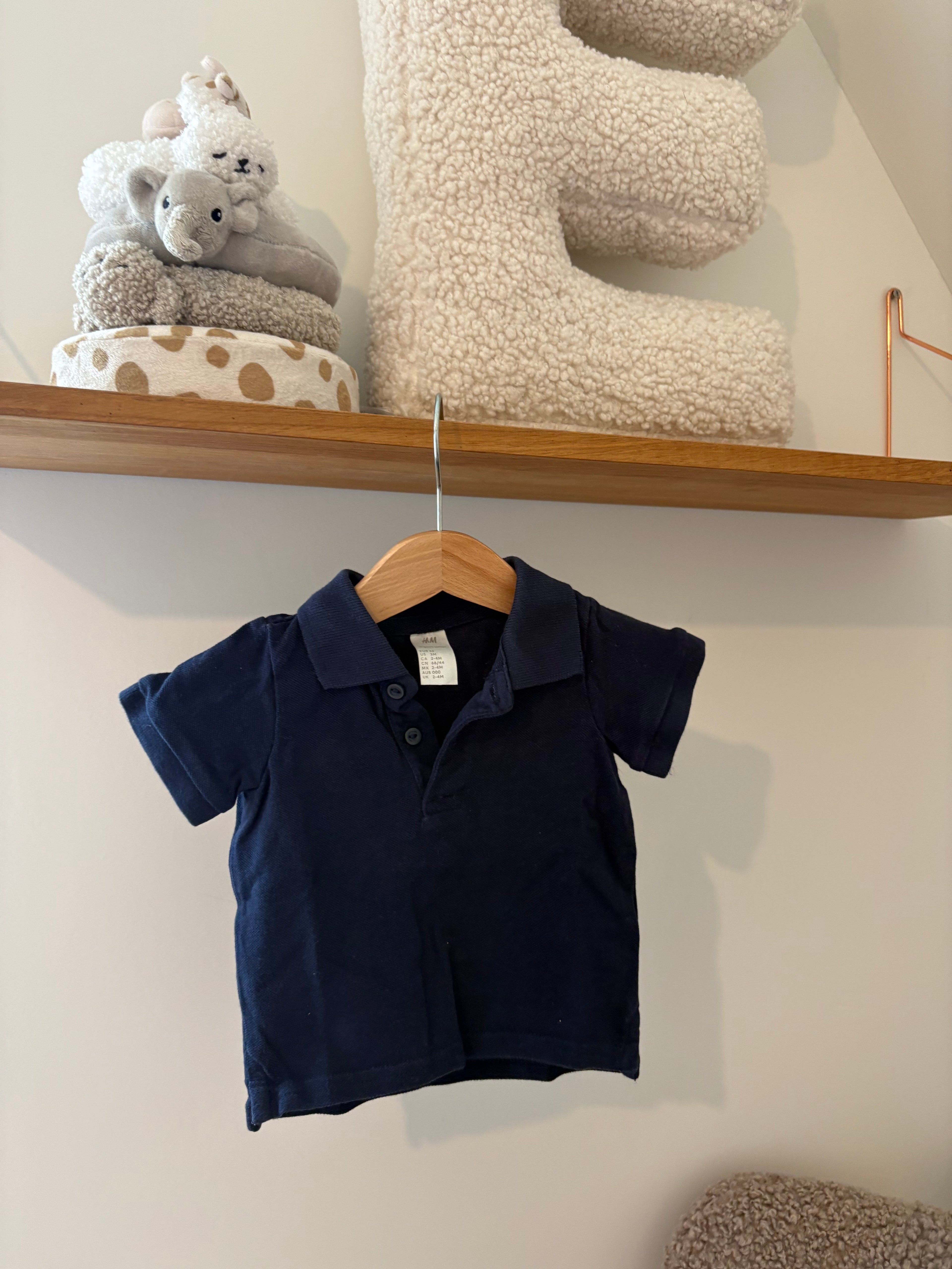 H&M - blauwe polo - 62