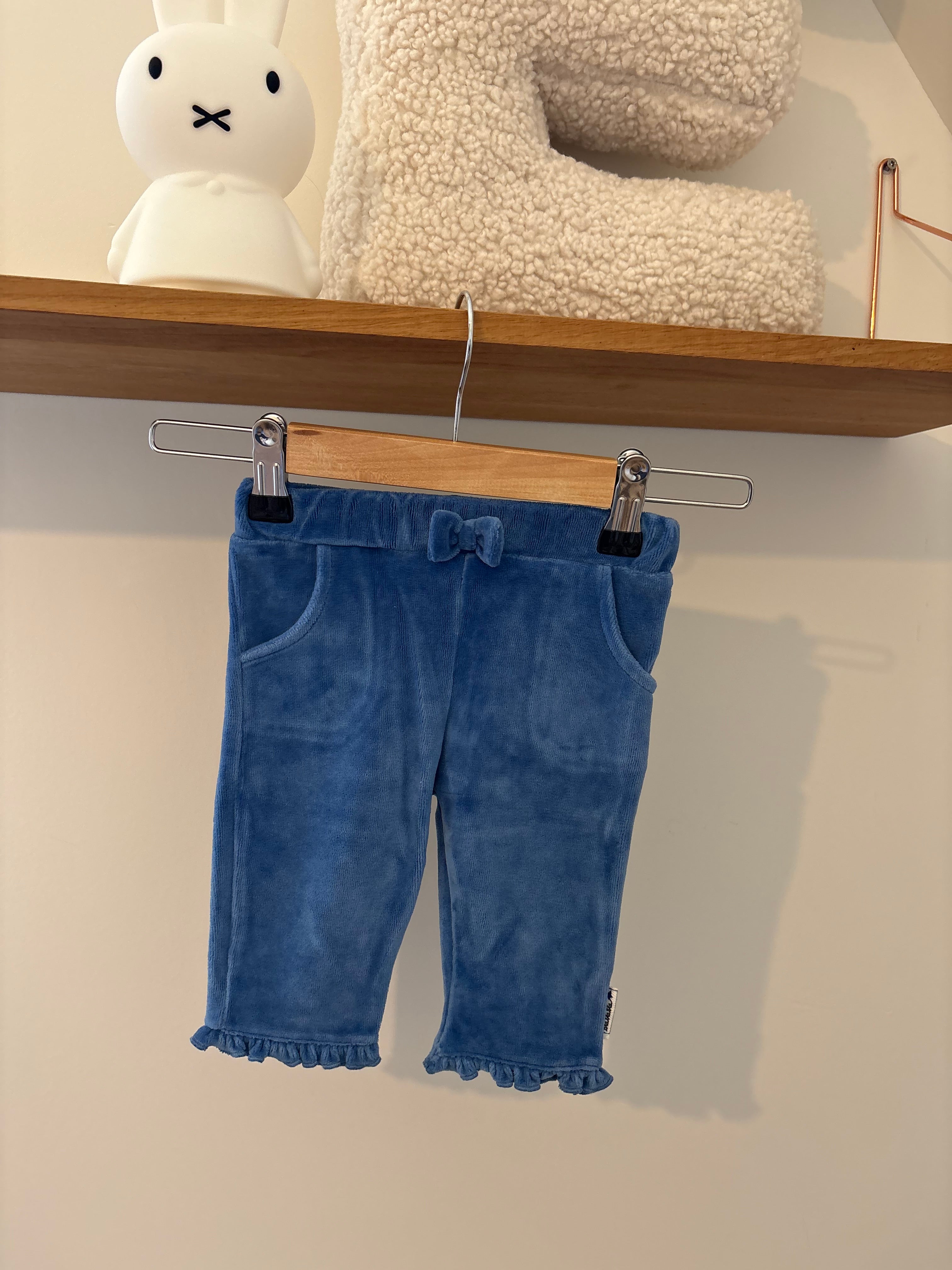 Bla Bla Bla - blauw velours broekje - 3M (62)