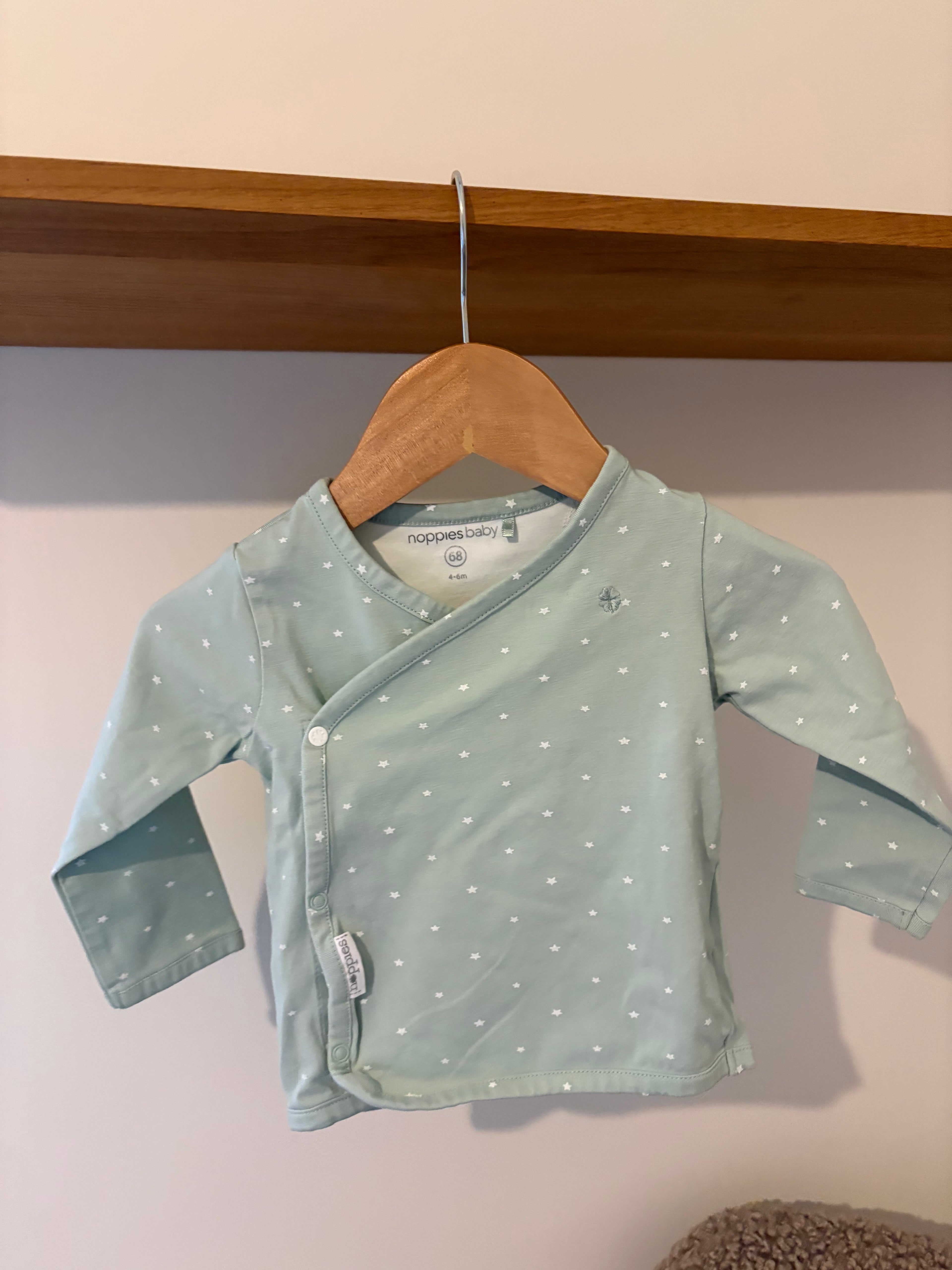 Noppies - turquoise topje met lange mouwen - 68