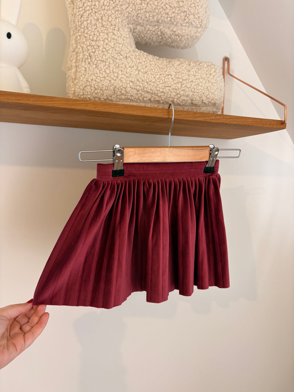 JBC - rood velvet rokje - 92