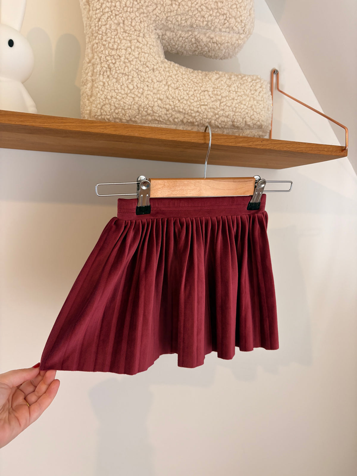 JBC - rood velvet rokje - 92