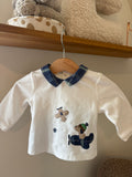 Mayoral - flanellen top met kraagje - 6M