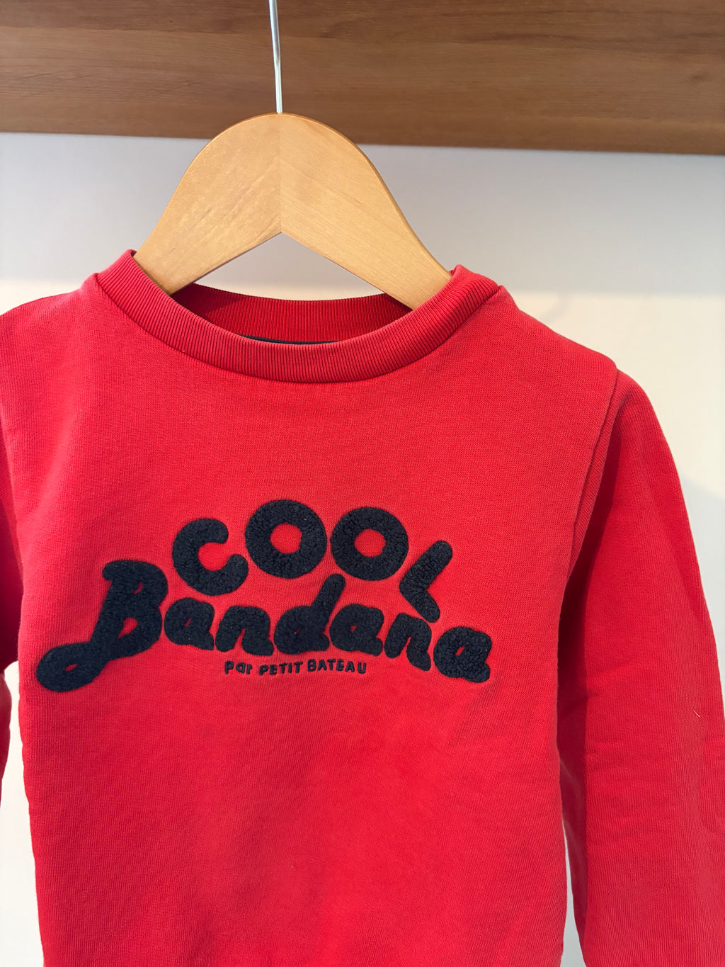 Petit Bateau - rode trui - 5Y