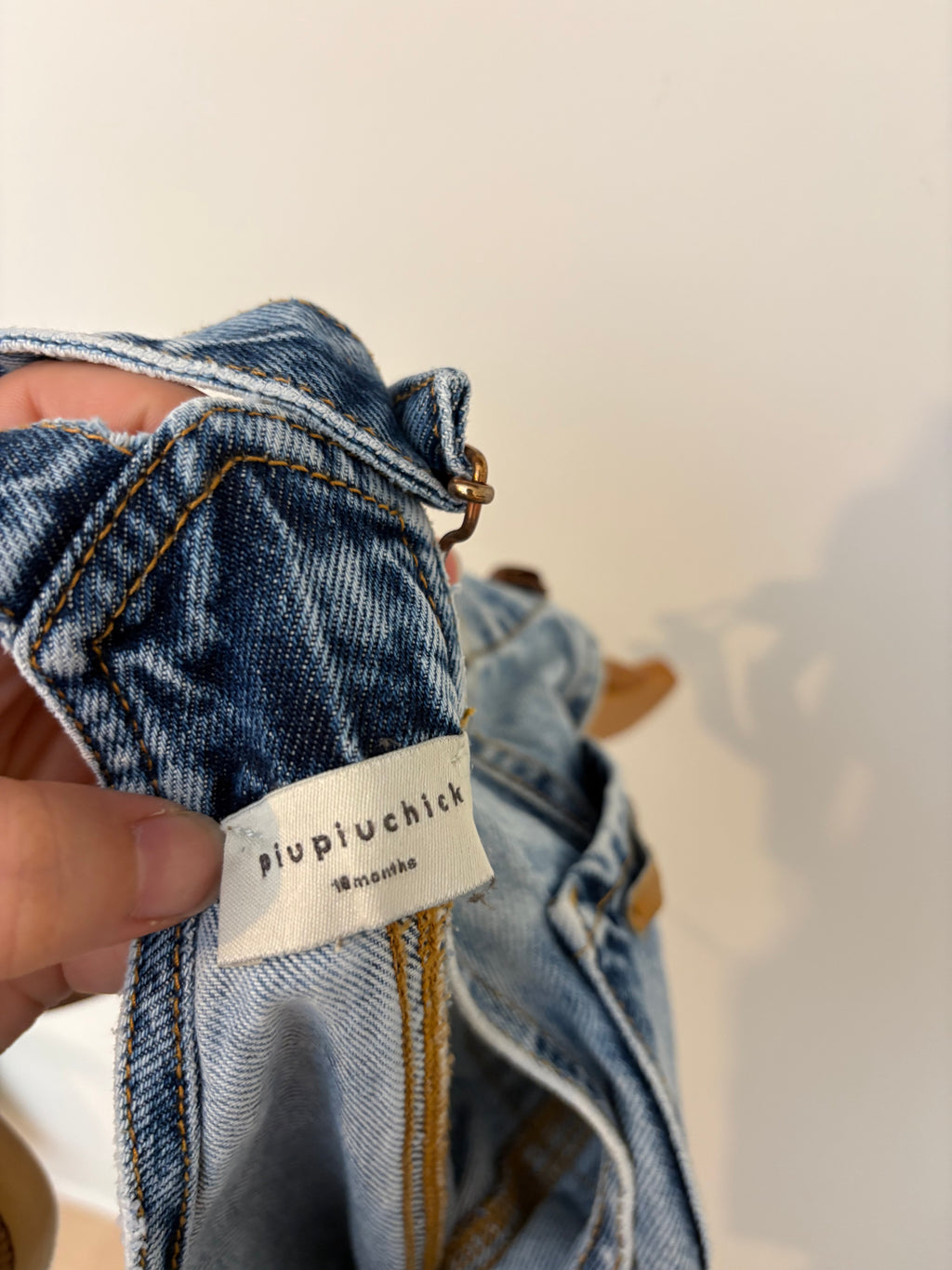 Piupiuchick - denim salopette - 18M