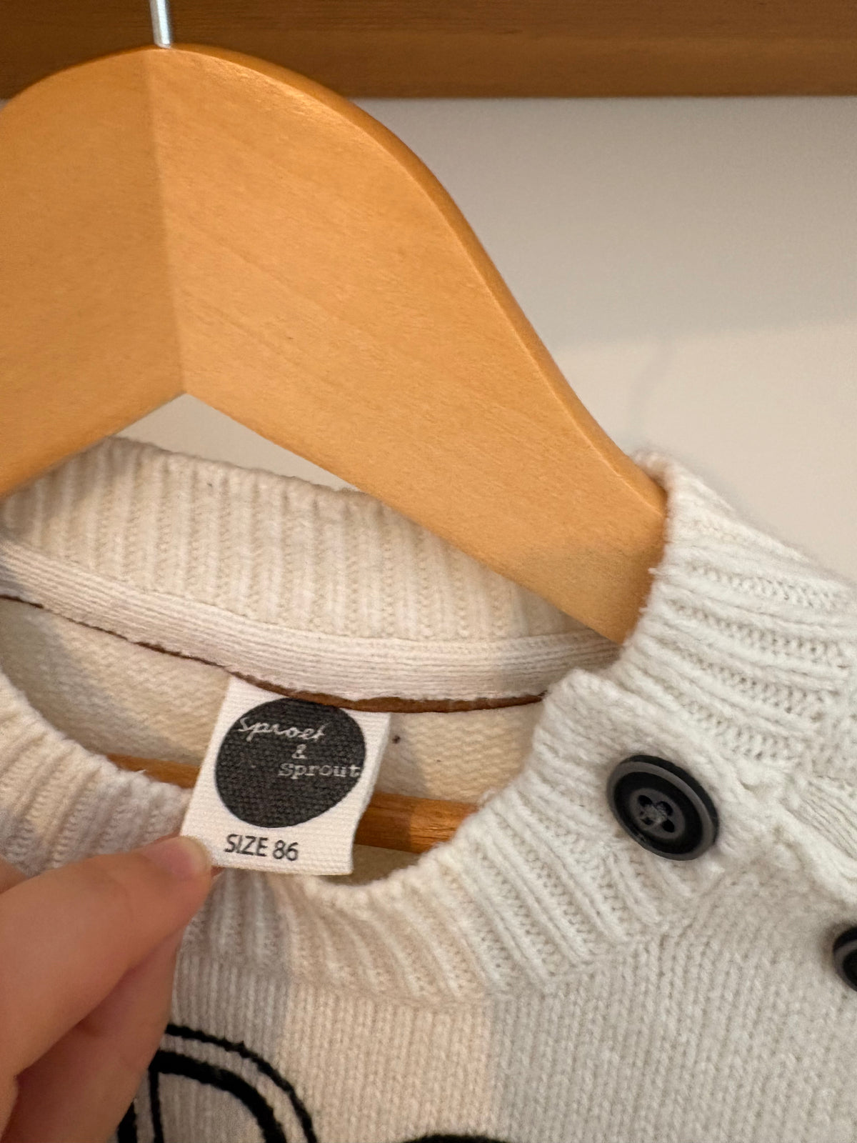 Sproet & Sprout - witte sweater - 86