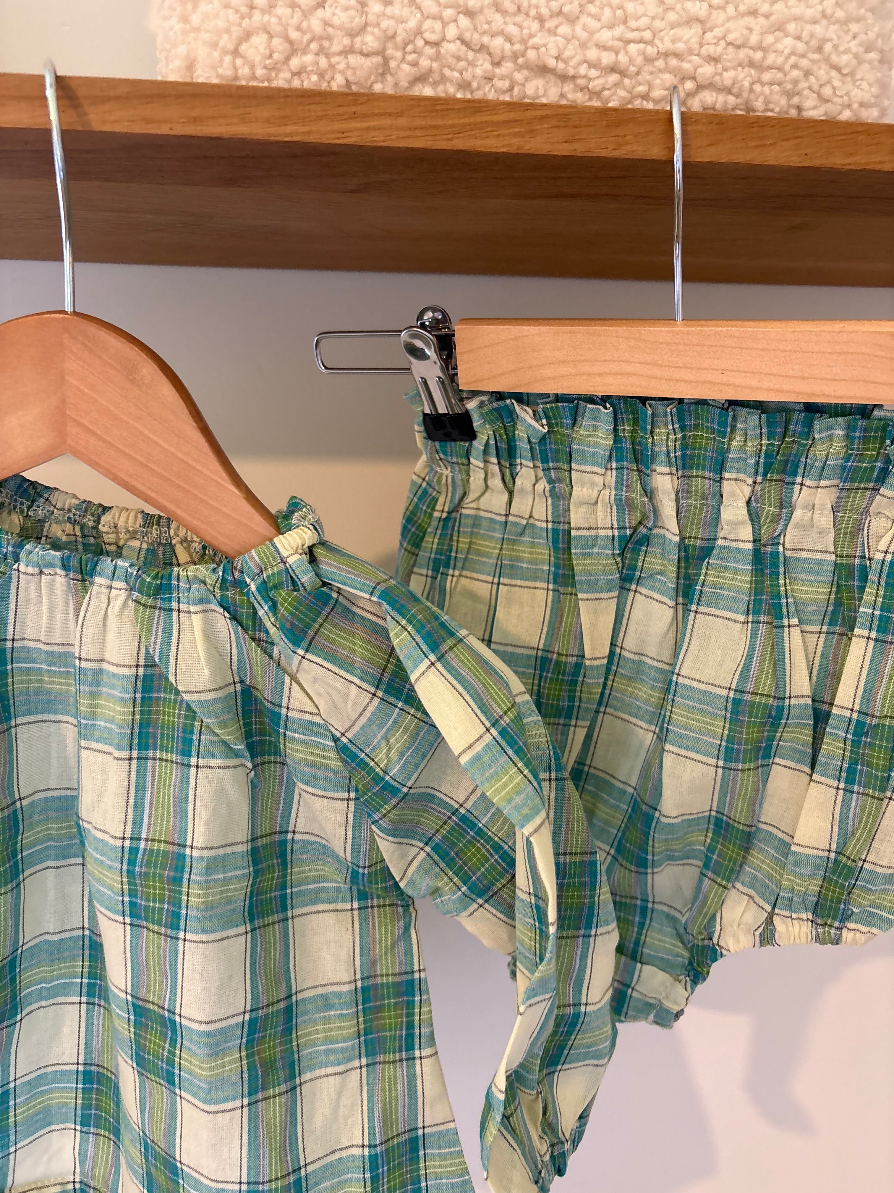 Vintage - groen setje - 98/104