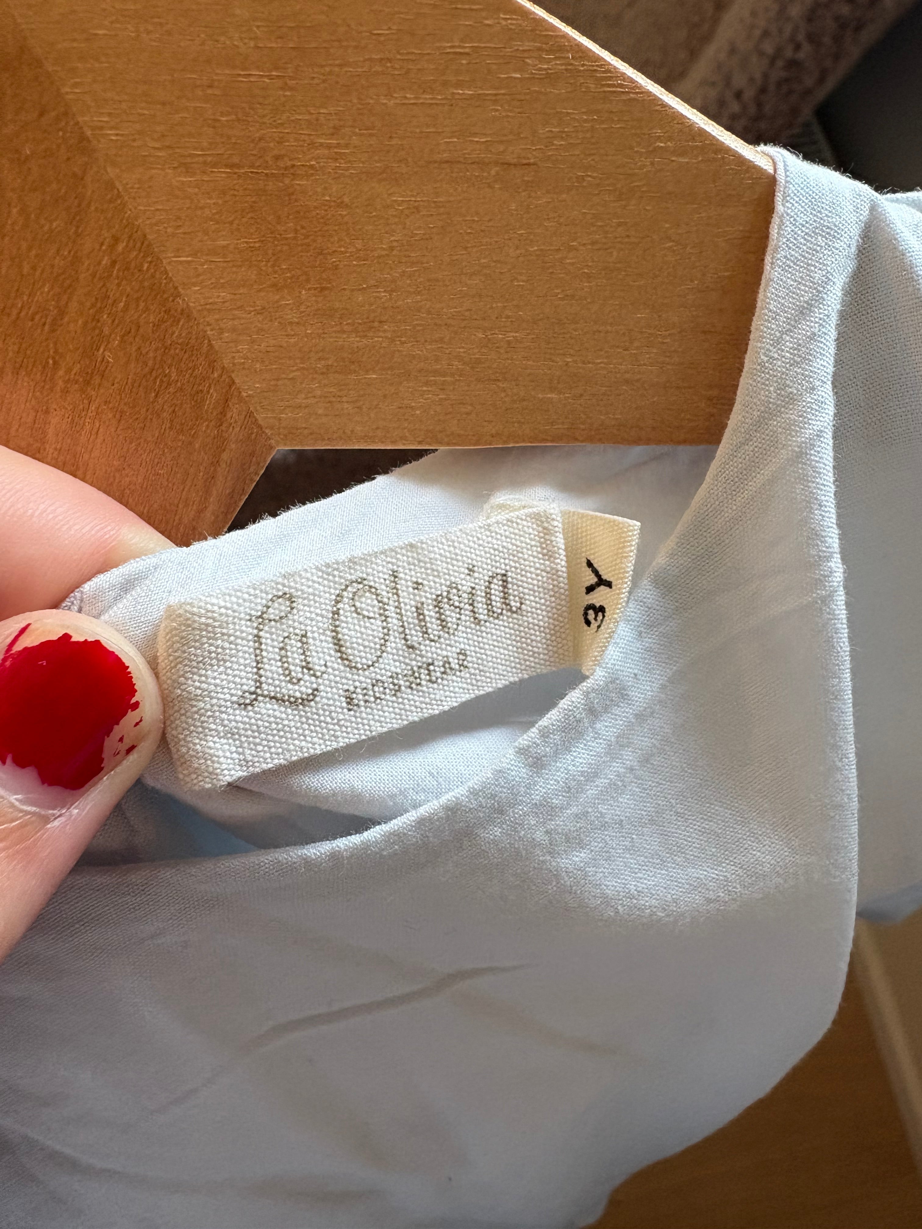 La Olivia - blauw jurkje - 3Y