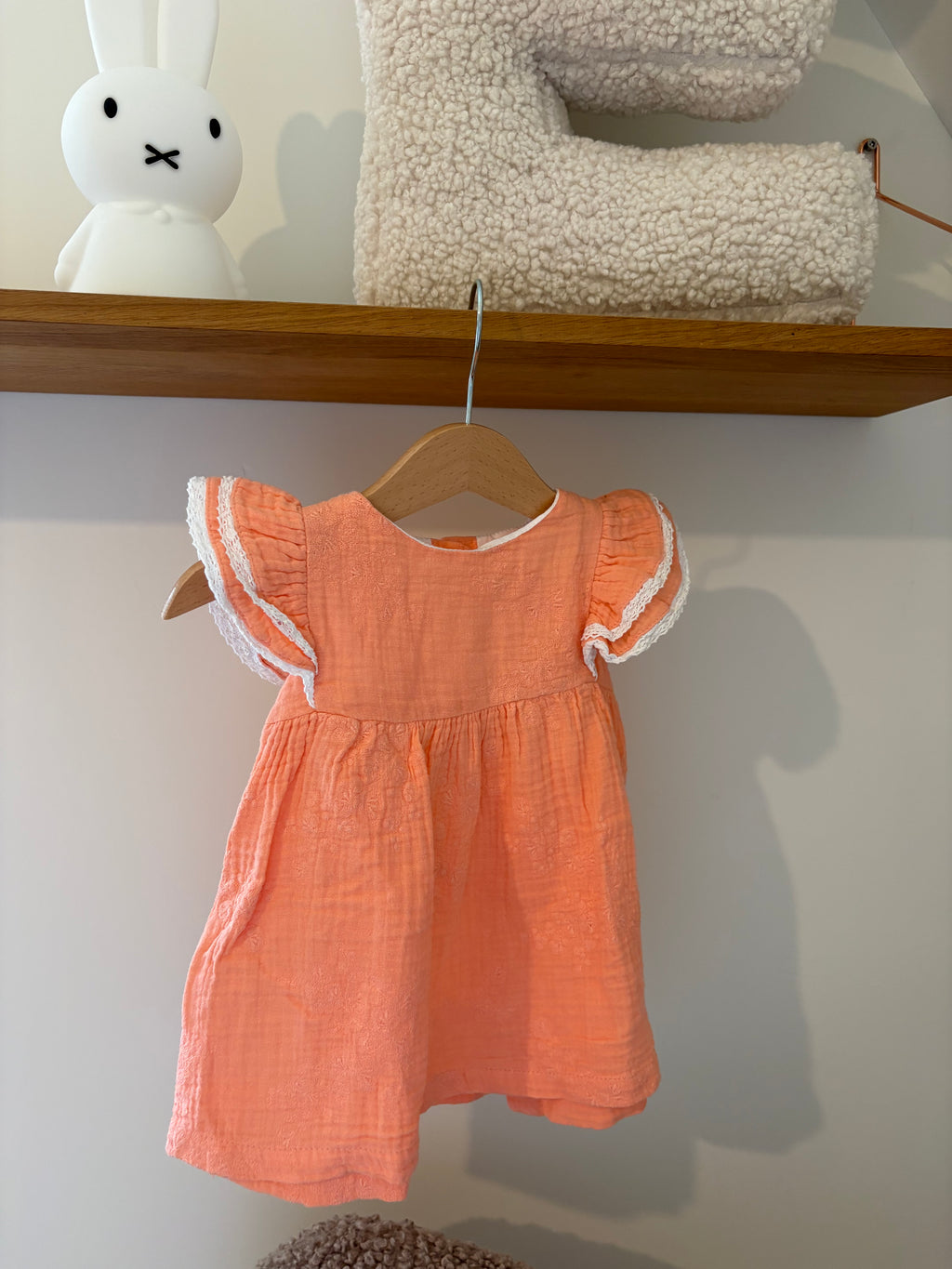 Babidu - oranje jurkje - 12M