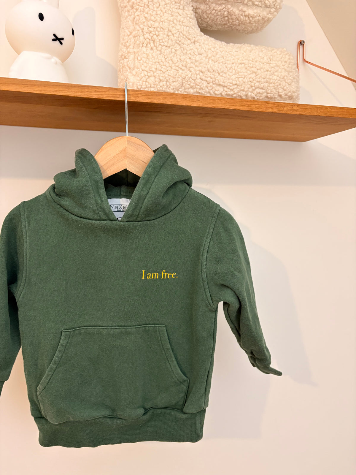Maxelis - groene sweater met kap - 92