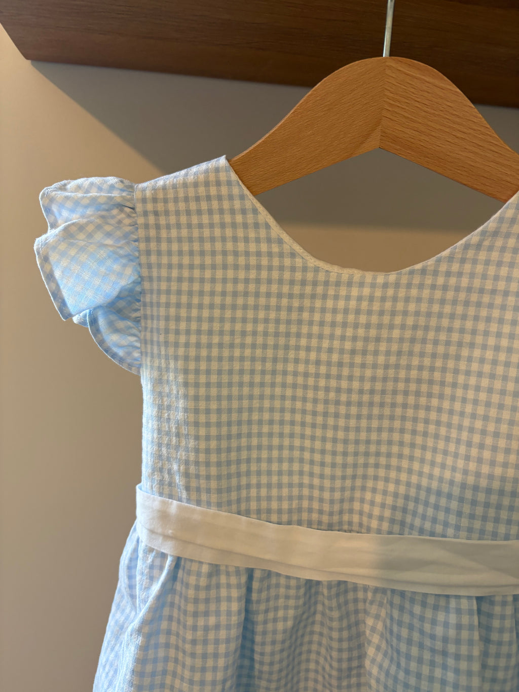 Baby Gi - Jurk met wit en blauw  - 86 Baby Gi