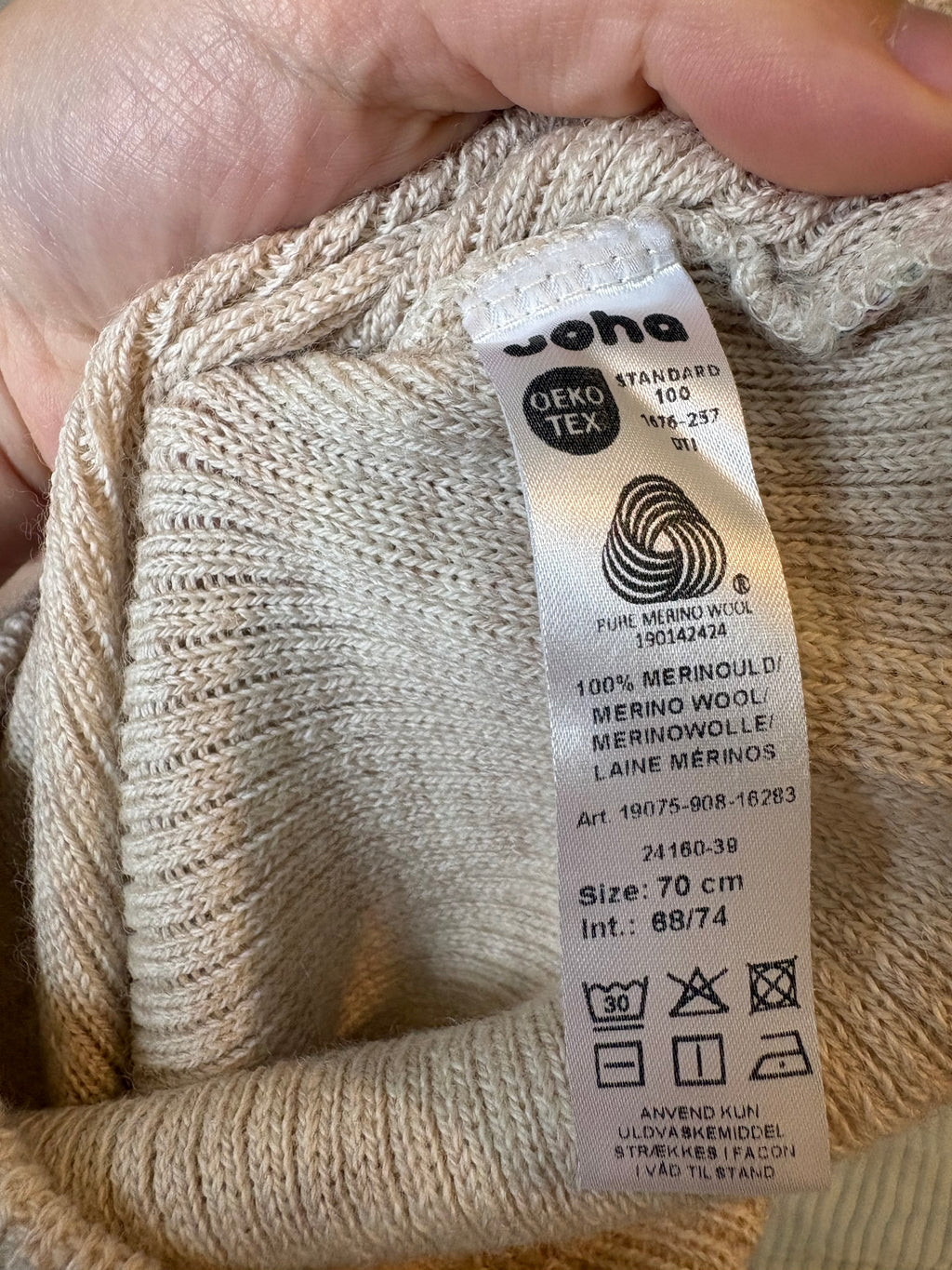 Joha - merinowool setje- 68/74