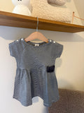 Petit Bateau - gestreept jurkje met strikje - 74