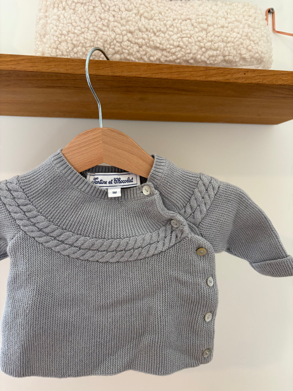 Tartine & Chocolat - blauw knit truitje - 1M