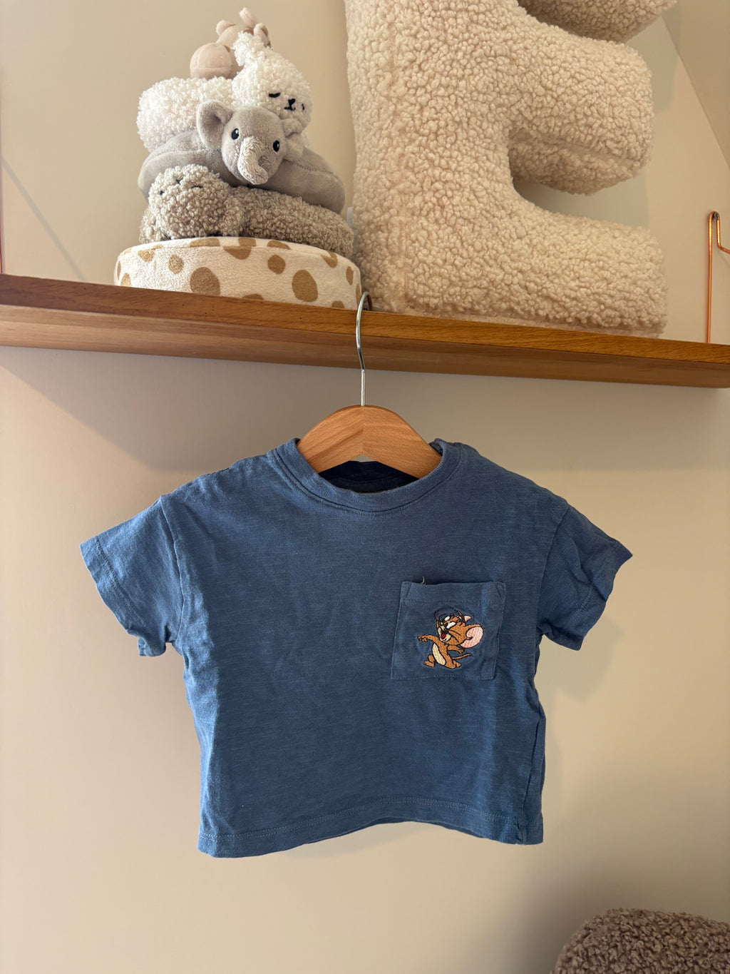 H&M - tshirt blauw - 68