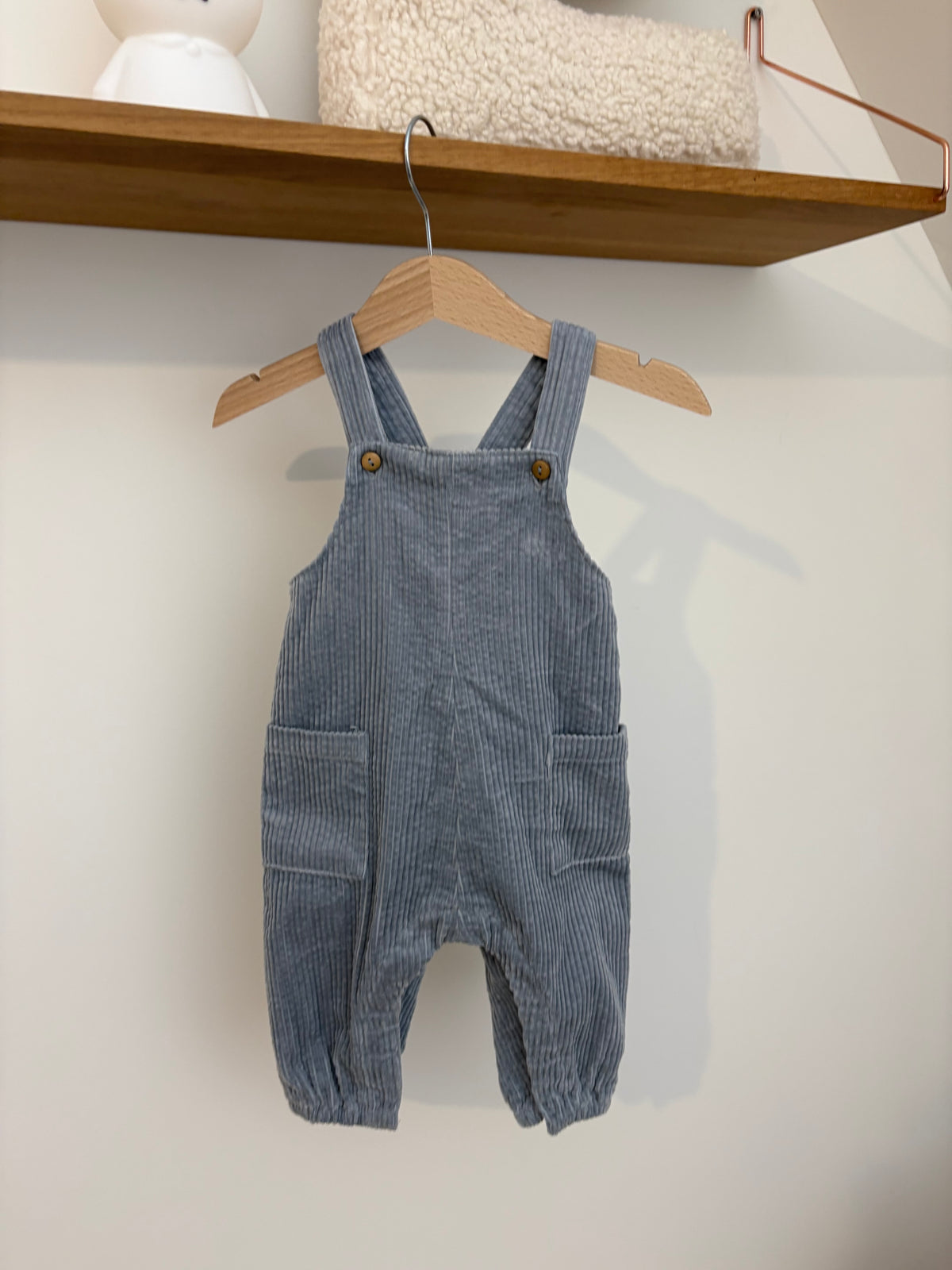 Zara- corduroy blauw salopette - 68