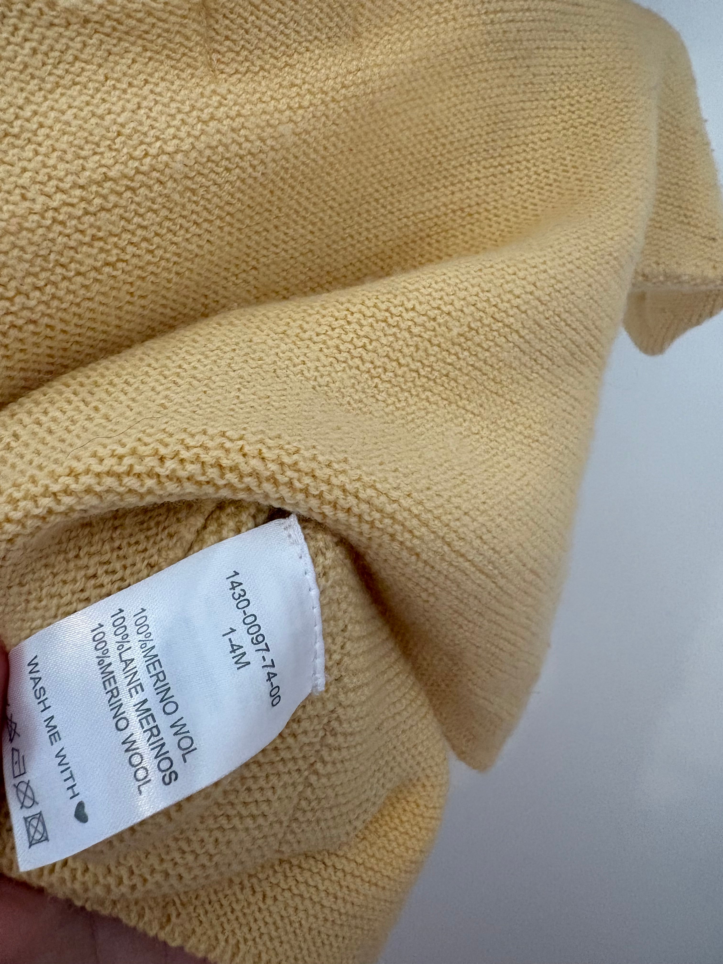 Filou& Friends - geel merinowool truitje - 1/4M
