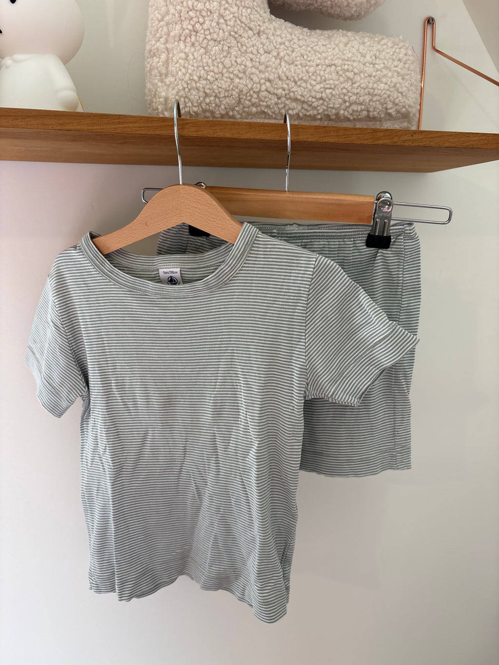 Petit Bateau -pyjama setje groene strepen - 108