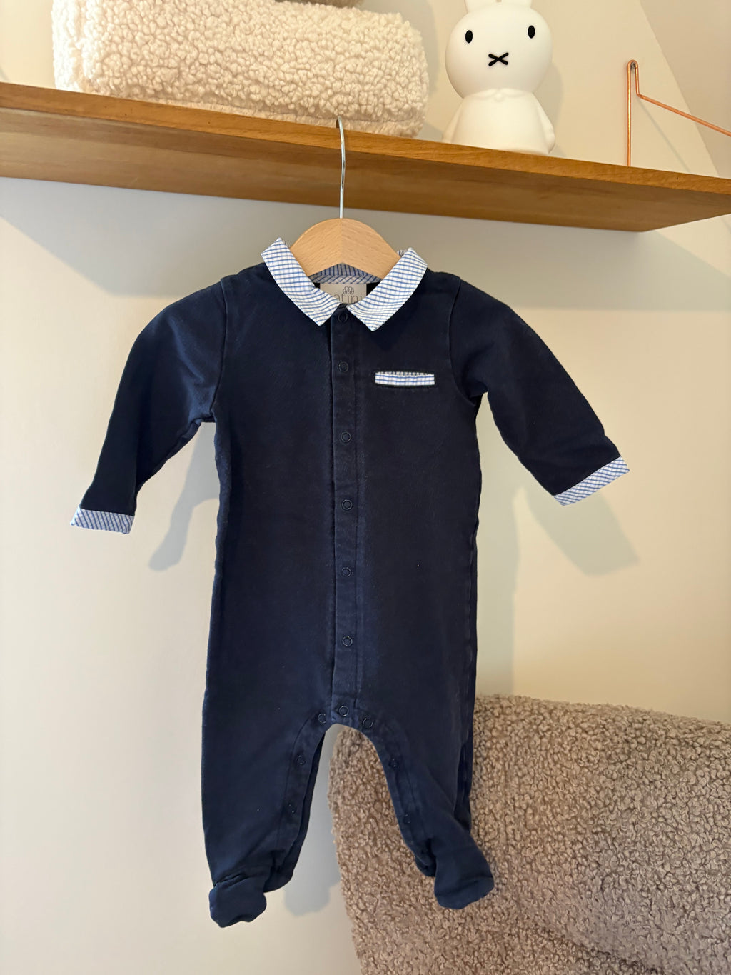 Natini - blauw kruippakje - 74