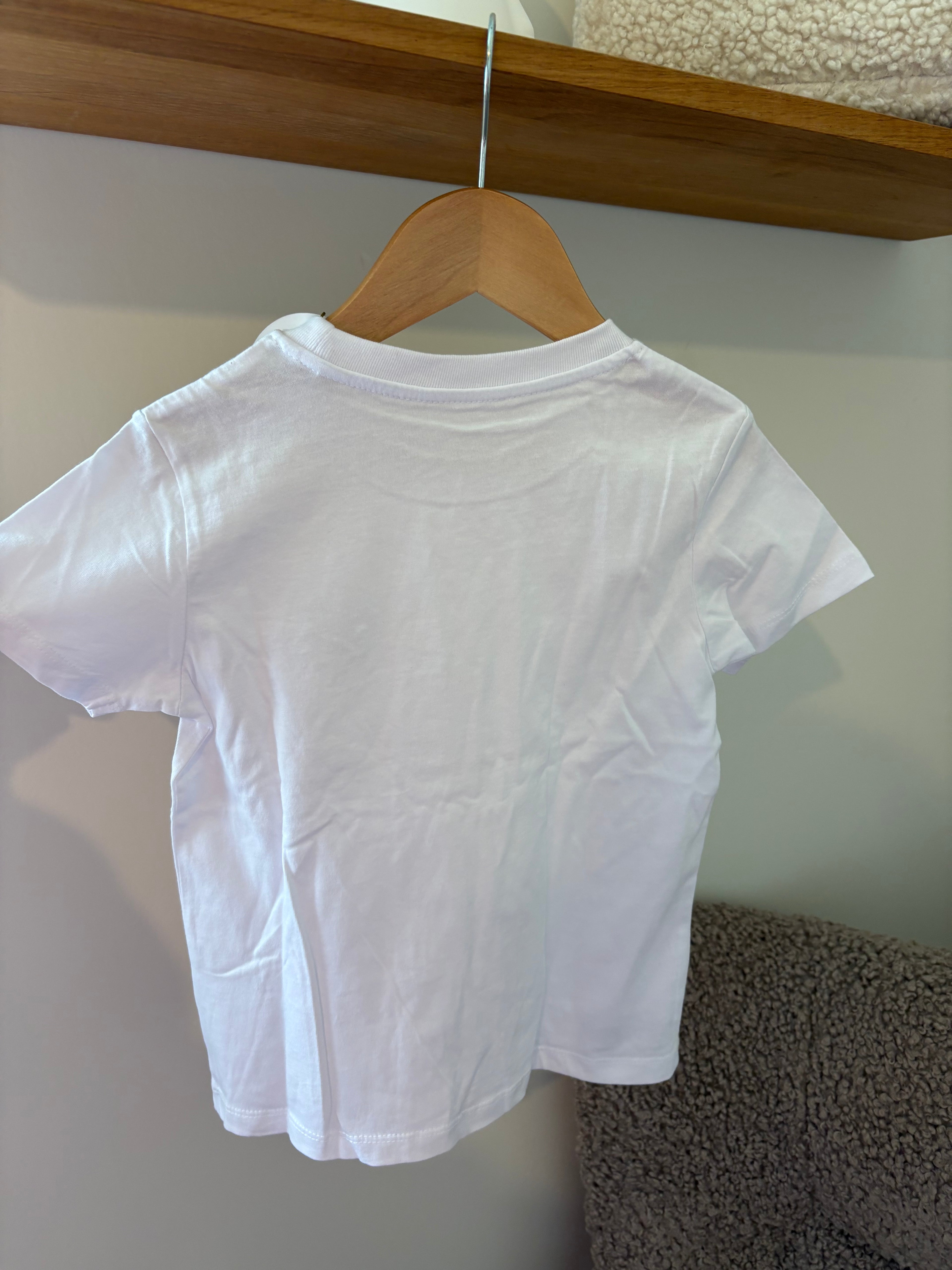 Wist je dat -Tshirt wit met dino - 5/6Y
