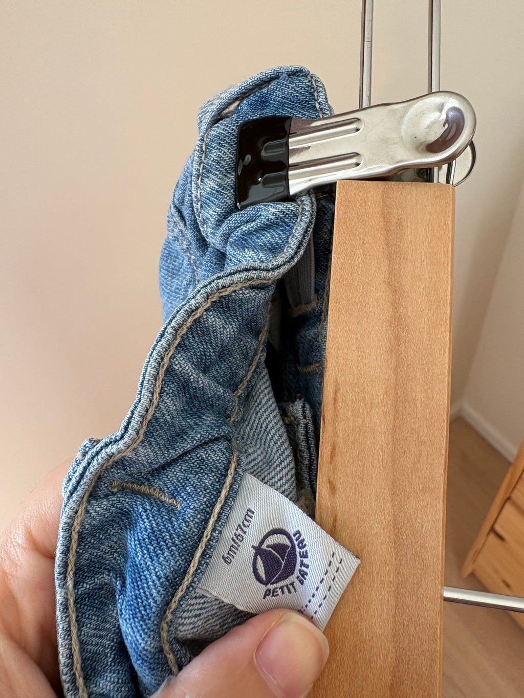 Petit Bateau - jeansbroekje - 6M