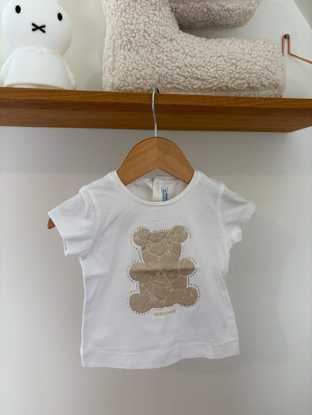 Mayoral - witte tshirt beer - 9M