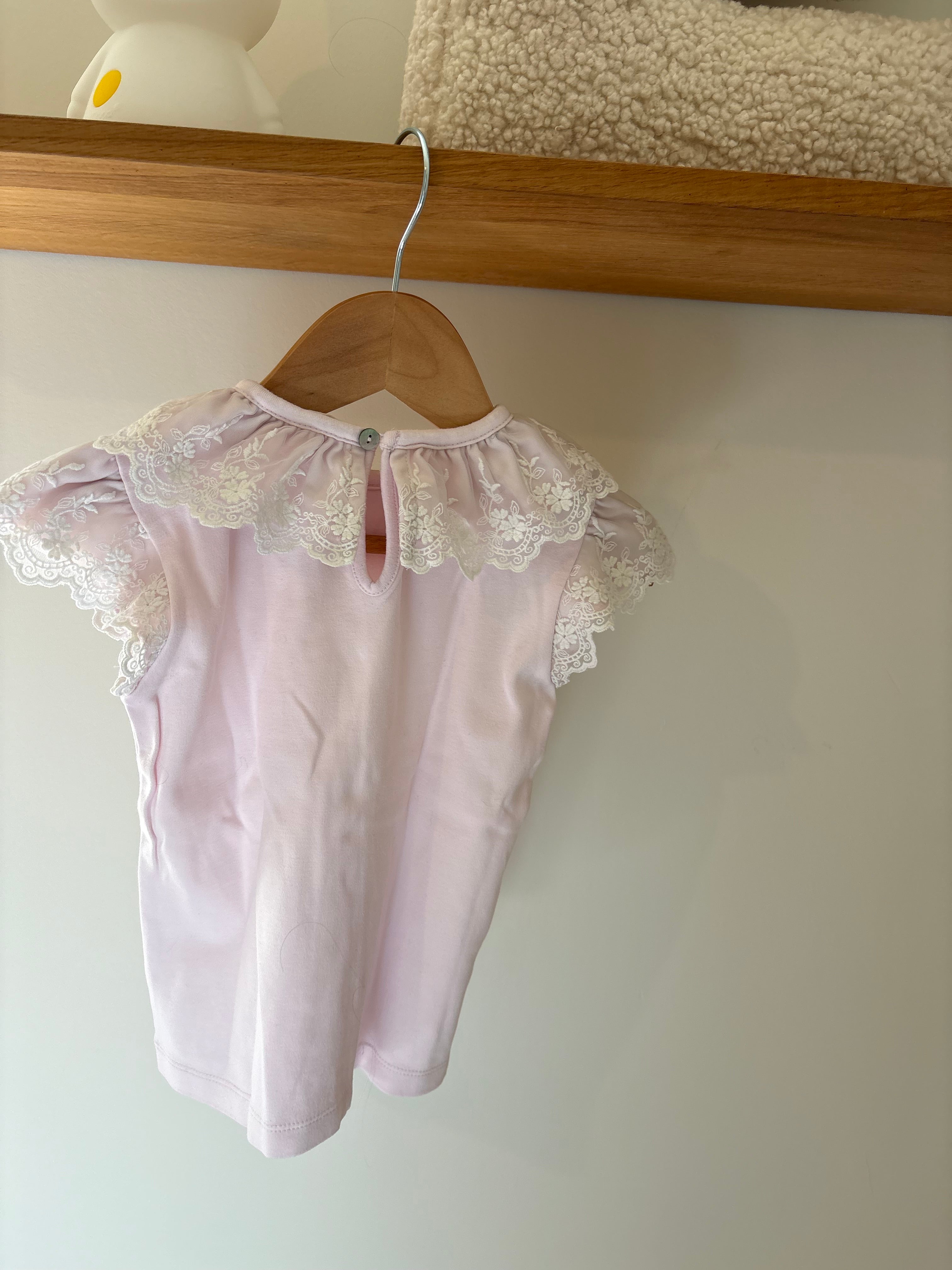 Baby Lai - roze tshirt met kraagje - 4Y