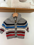 GAP - grijze sweater strepen - 6/12M