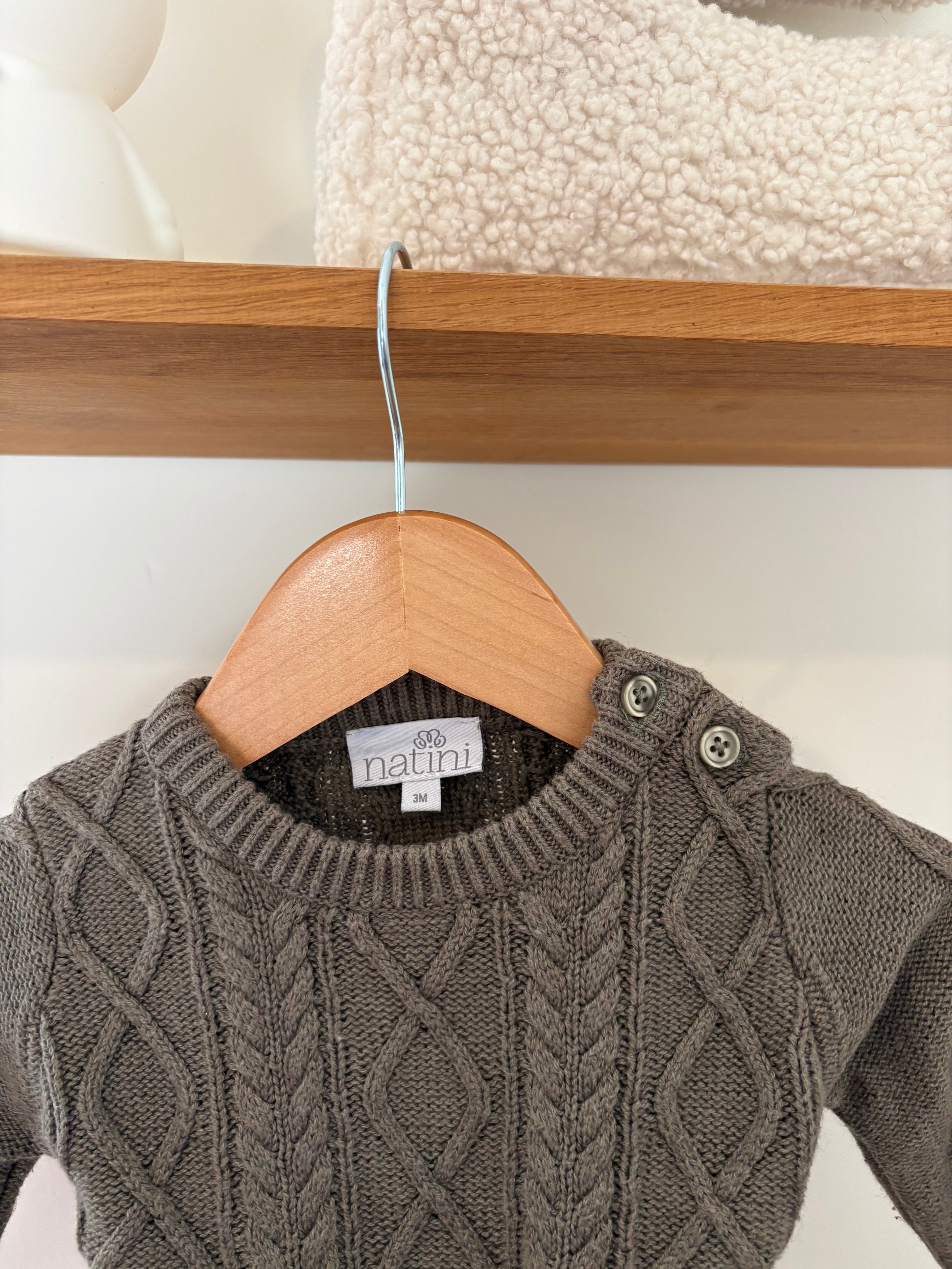 Natini - groene knit trui - 3M
