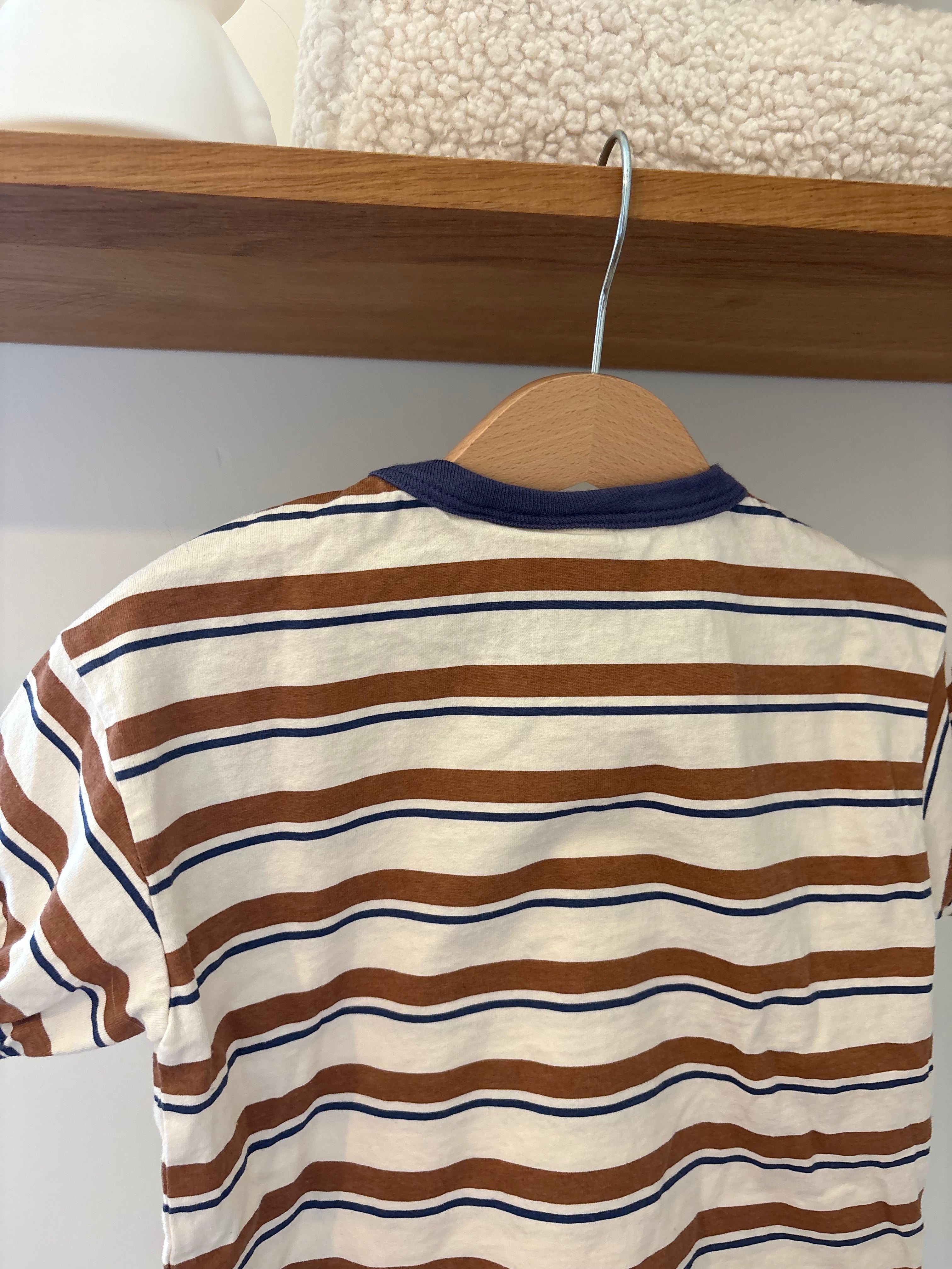 Zara - tshirt bruine streepjes - 92