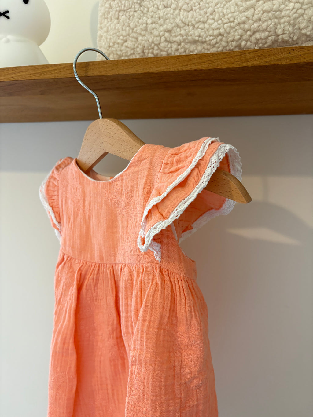 Babidu - oranje jurkje - 12M