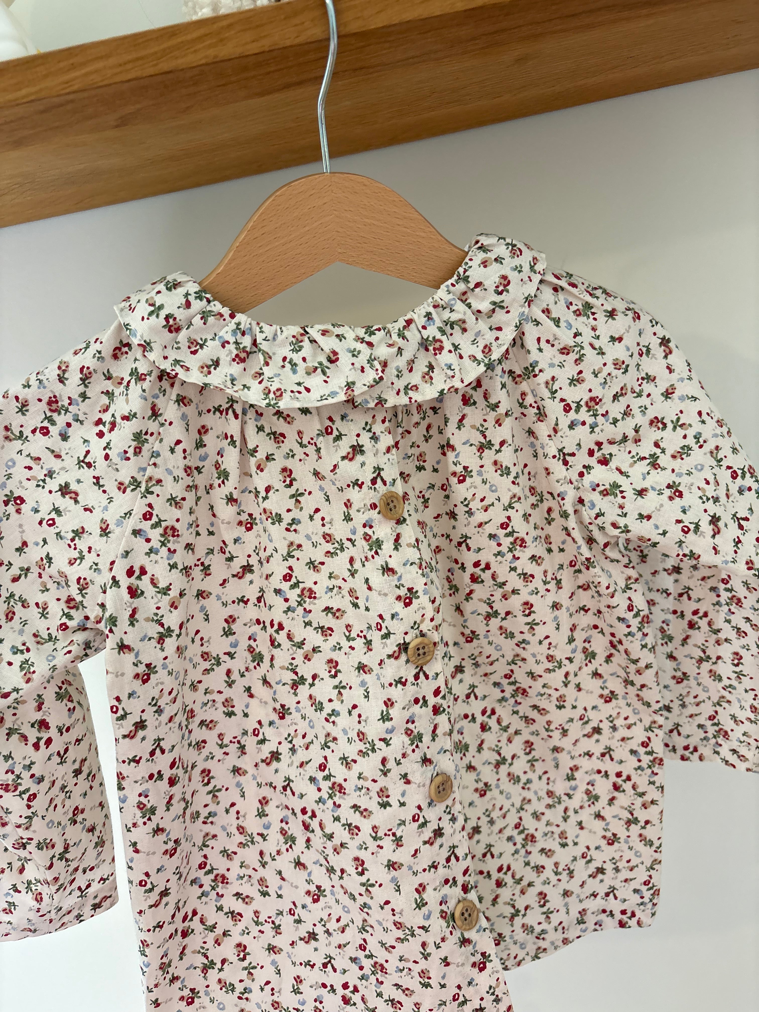 Comptoir Des Polissons - blouse bloemen met kraagje - 24M