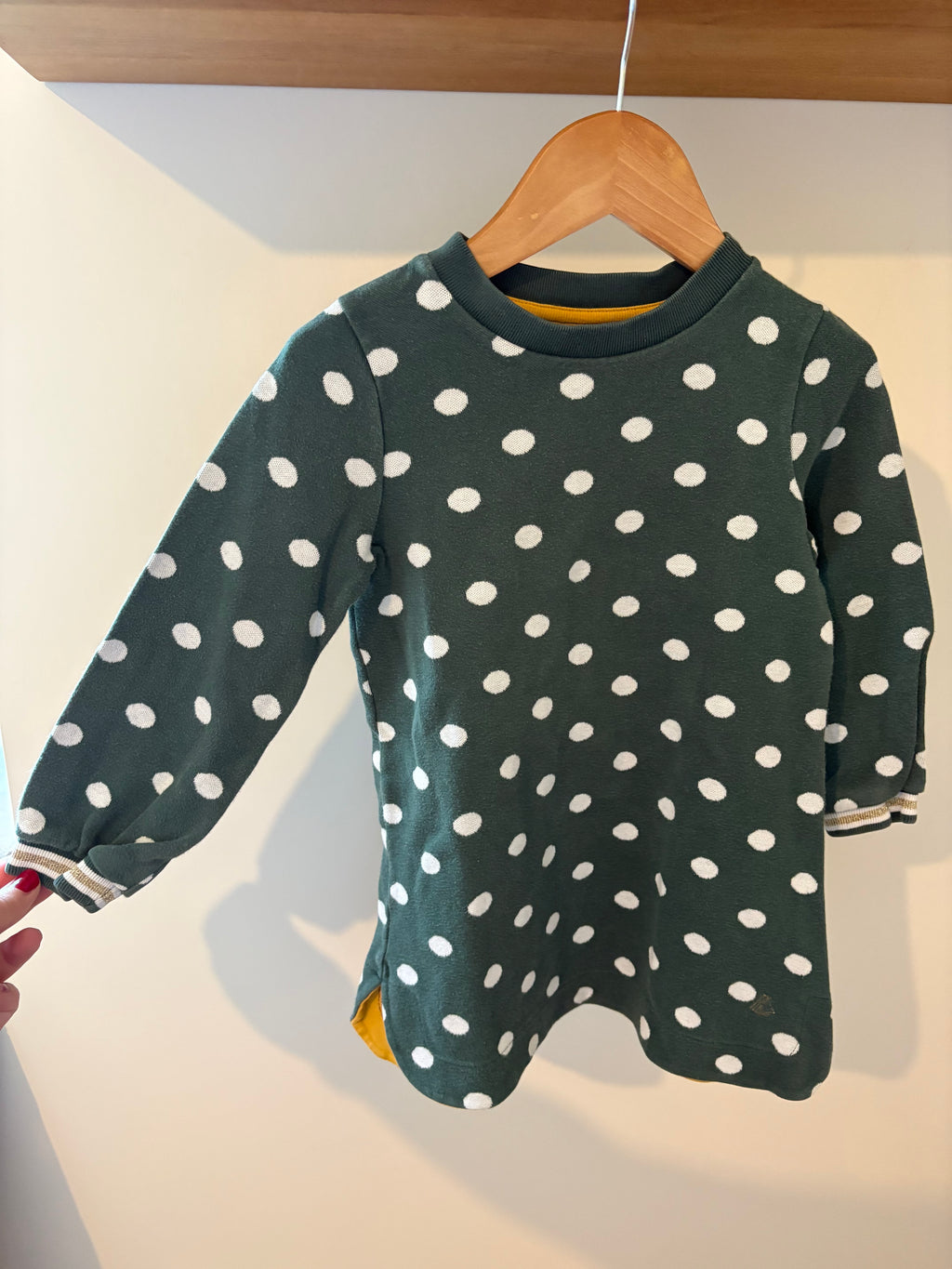 Petit Bateau - kleedje met bollen - 104