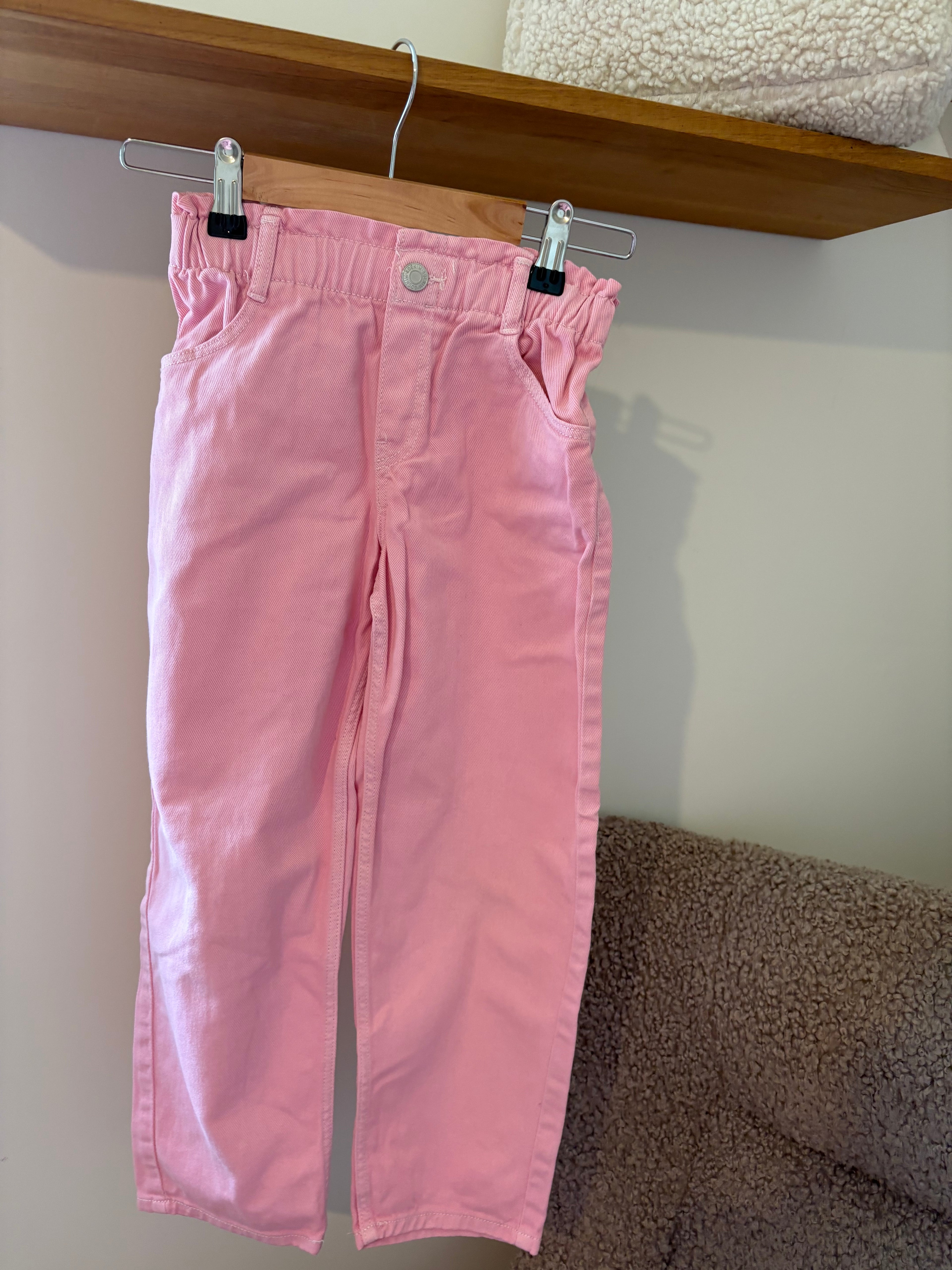 H&M - roze jeans - 6Y