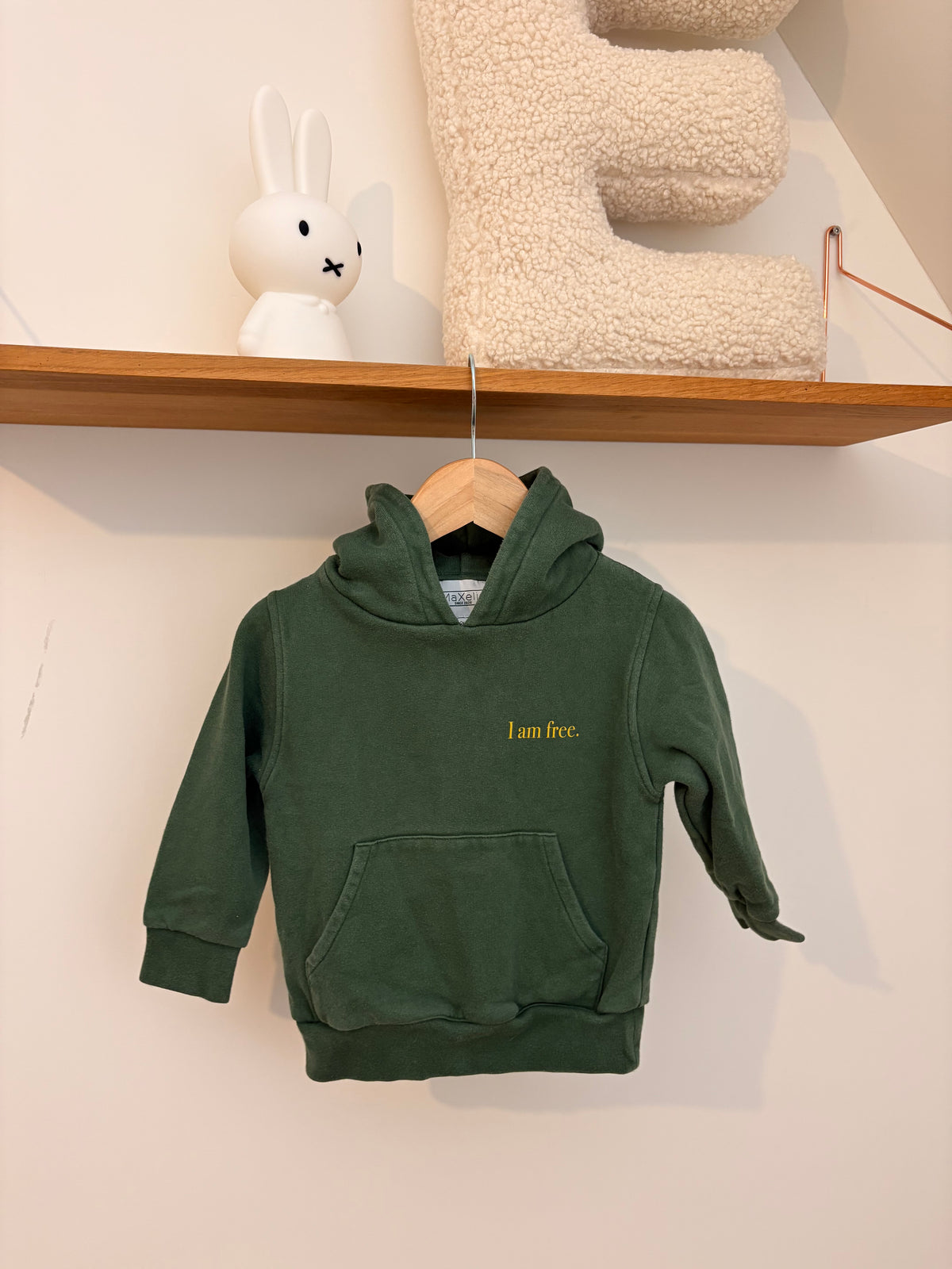 Maxelis - groene sweater met kap - 92